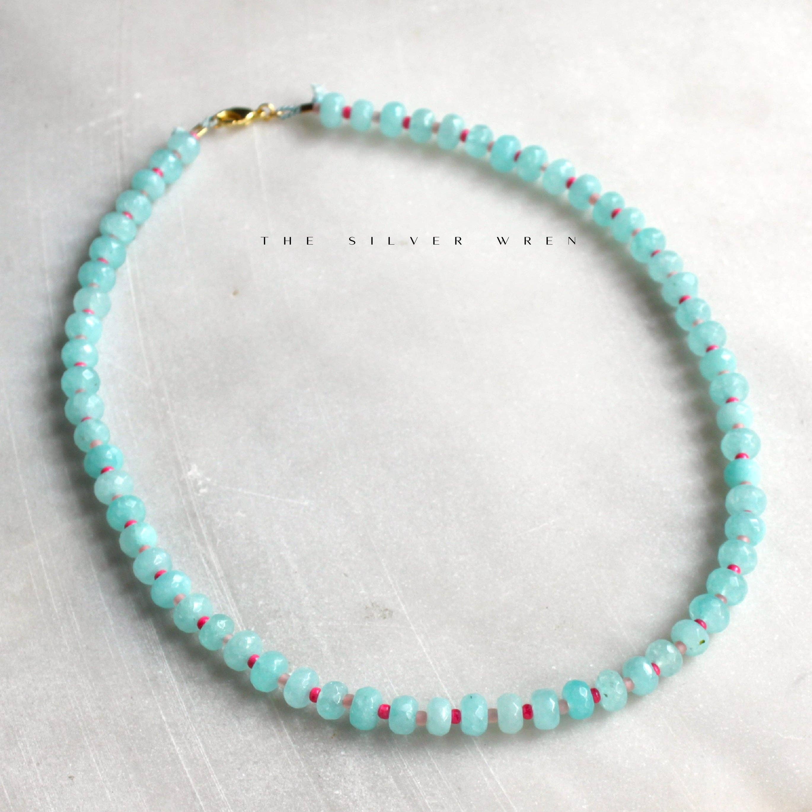 The Silver Wren- Islands Stone Candy Beaded Necklace, Trendy Colorful Beads