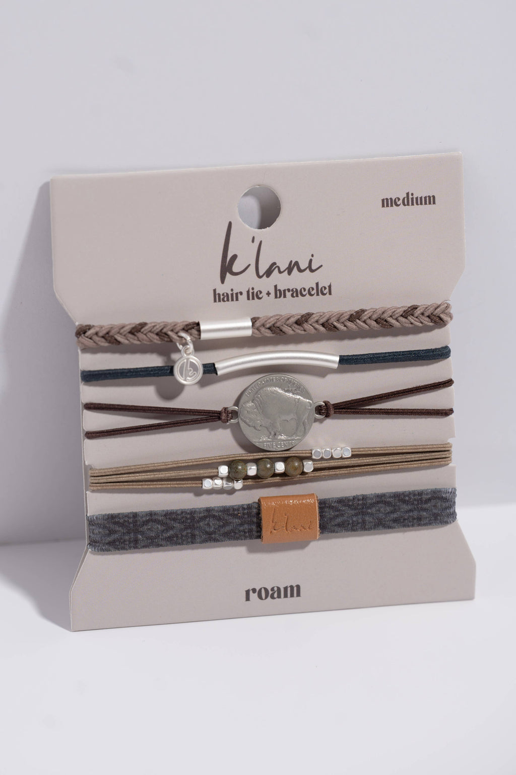 K'Lani- "Roam" Earthy Buffalo Hair Tie Bracelets