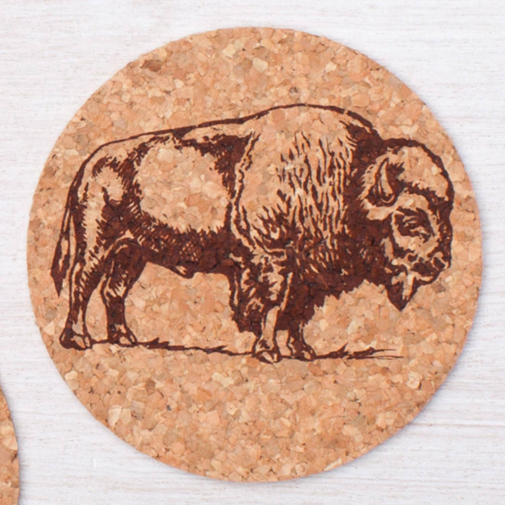 Counter Couture- Bison Cork Coaster