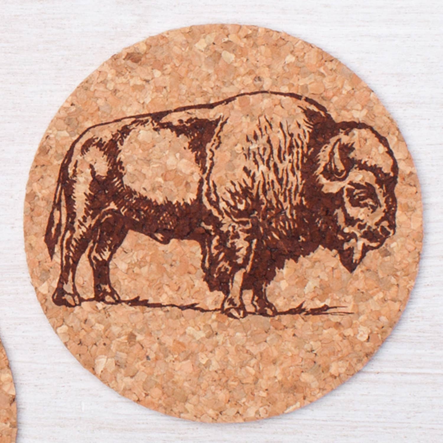 Counter Couture- Bison Cork Coaster