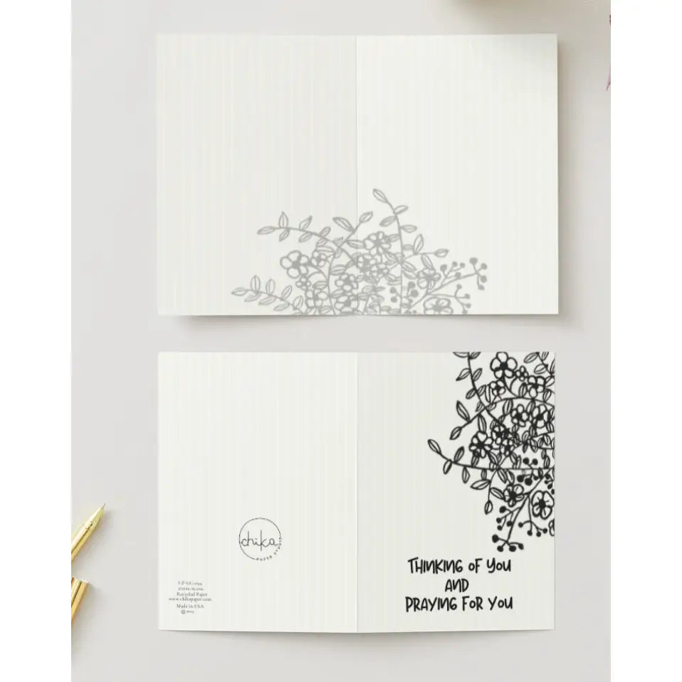 Chika Paper Studio- Thoughts and Prayers Card