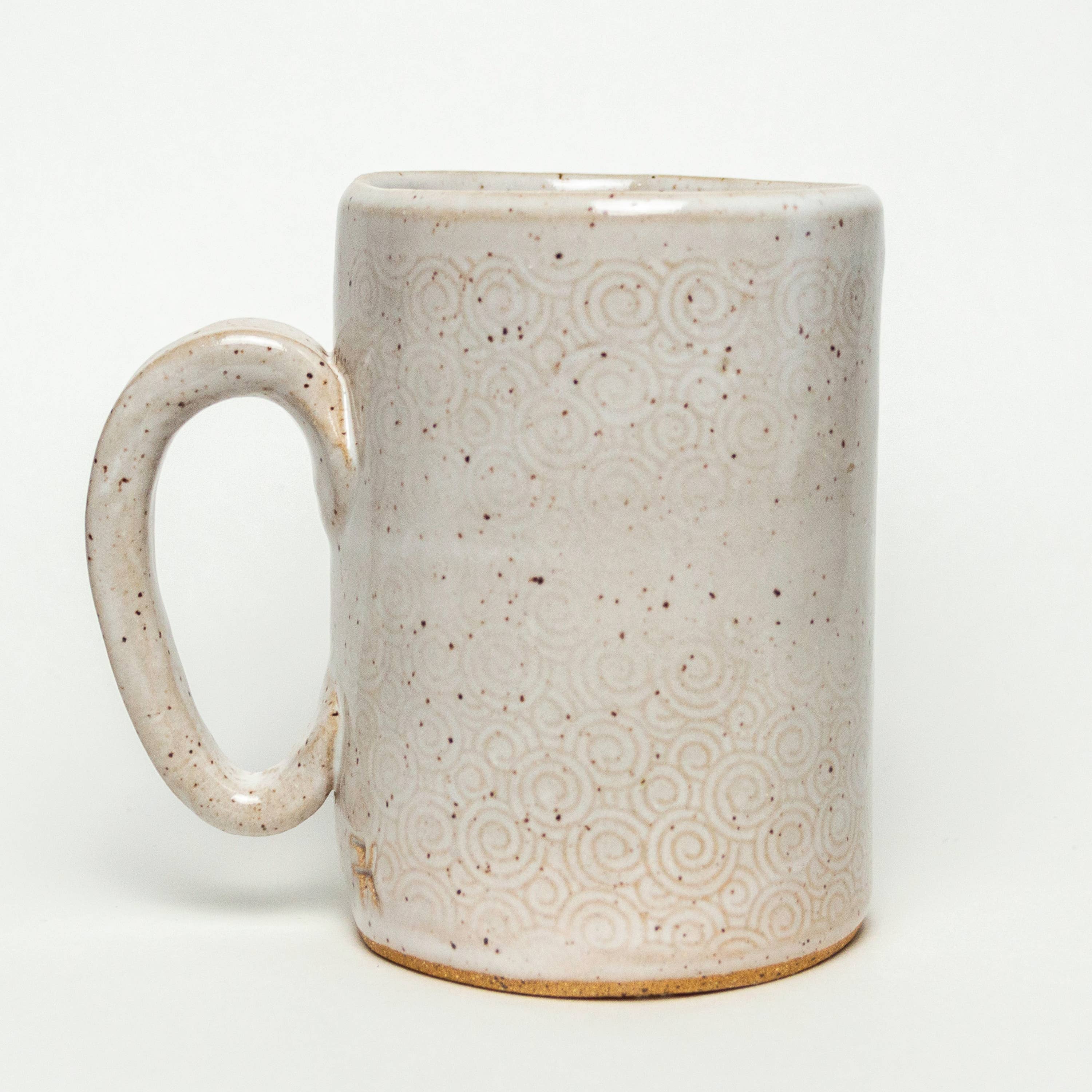 White Squirrel Clayworks- Alien Design Handmade, in Ohio, Ceramic 14oz Mug