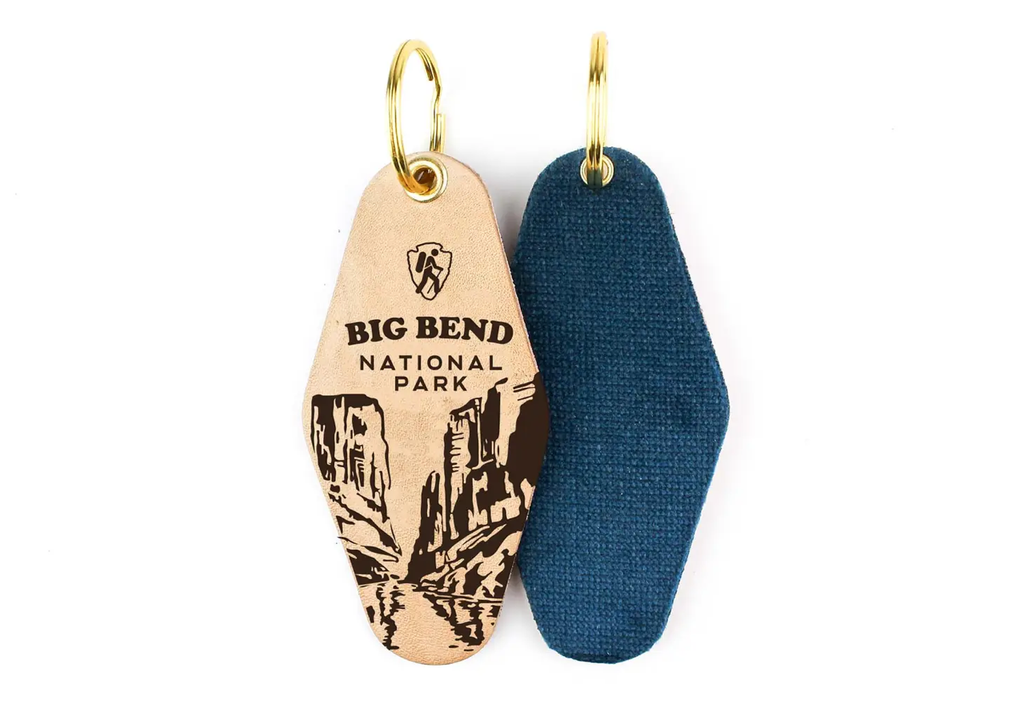 Freshwater Curated Goods- National Park Hotel Leather Keychain