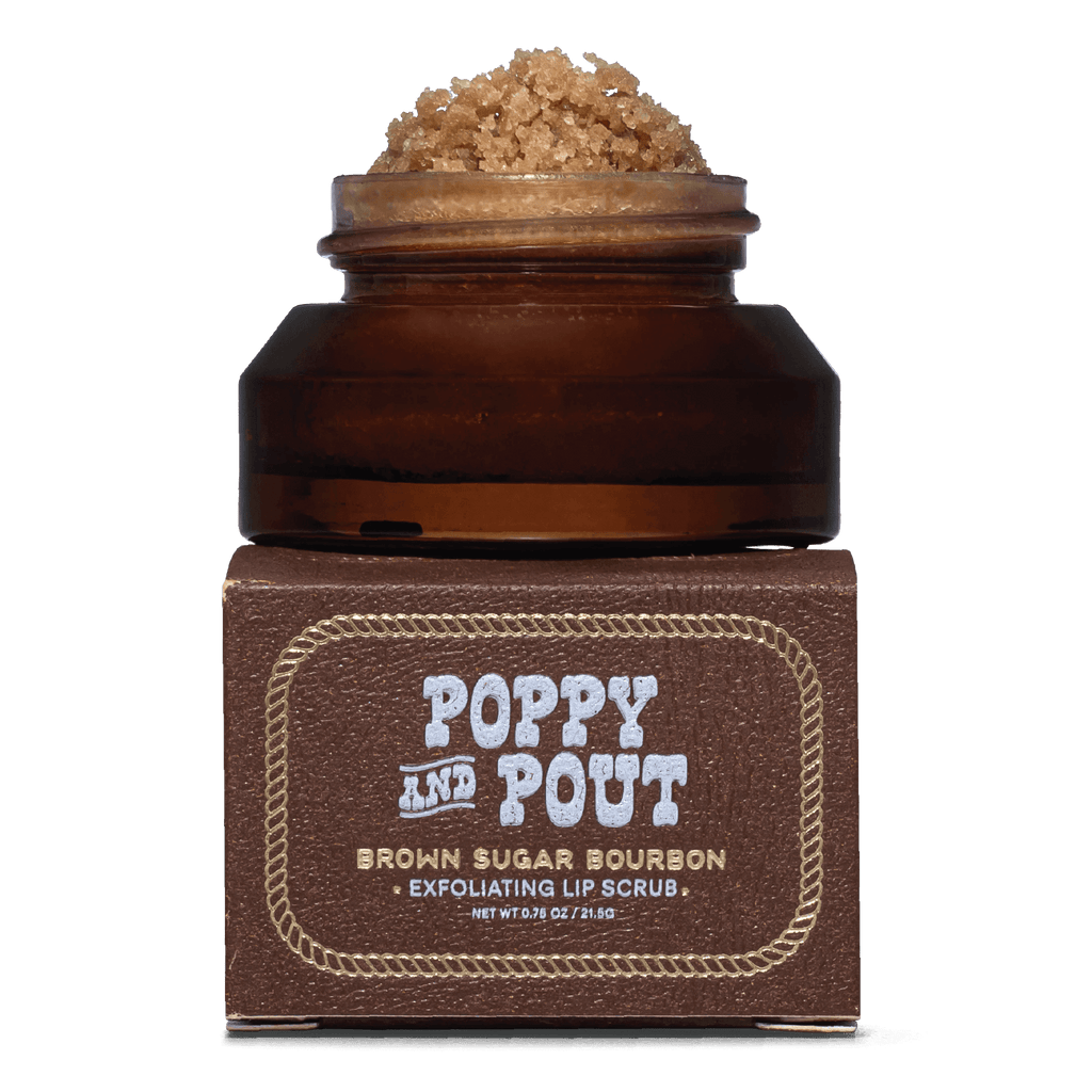 Poppy & Pout- Lip Scrub, Rhinestone Rodeo, Brown Sugar Bourbon