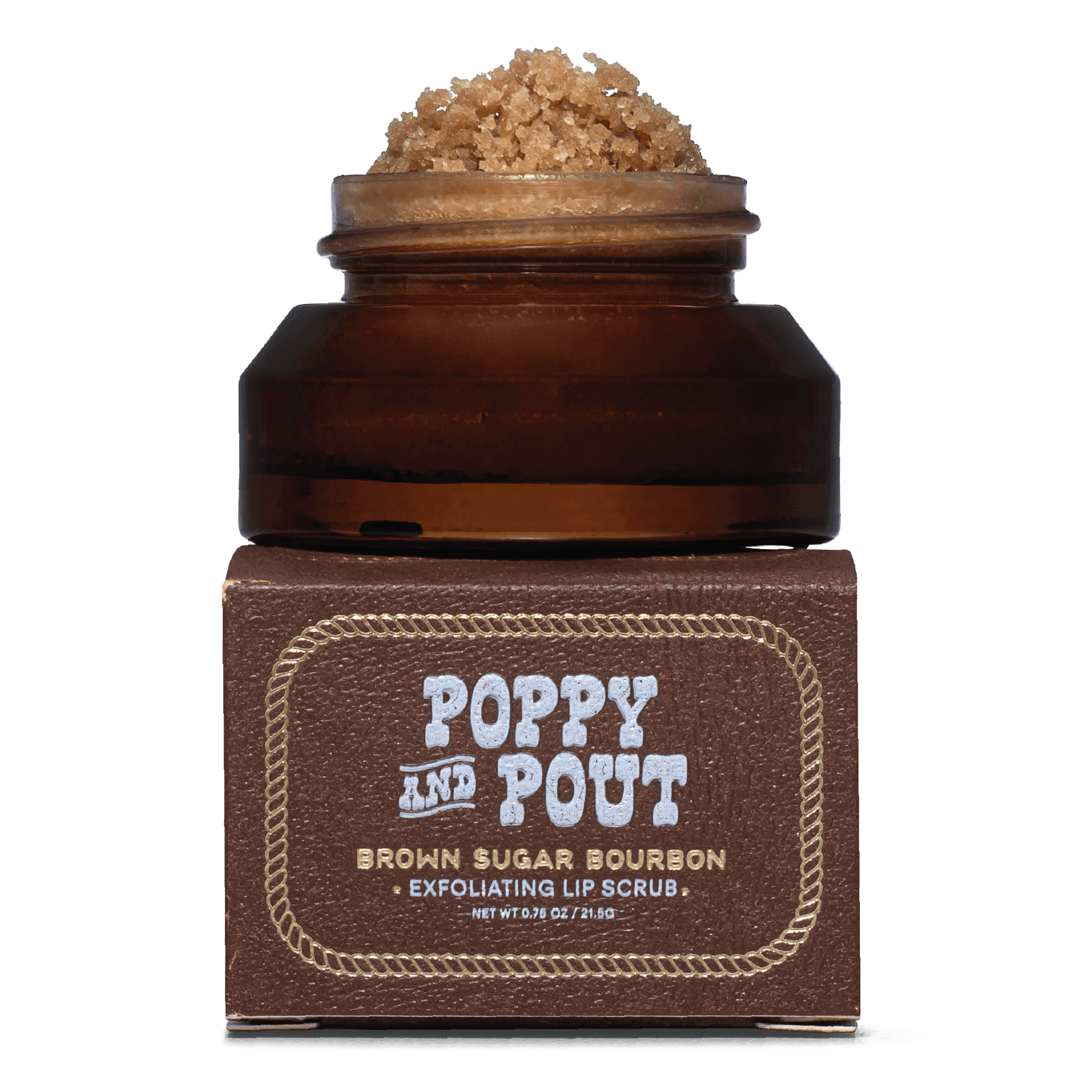 Poppy & Pout- Lip Scrub, Rhinestone Rodeo, Brown Sugar Bourbon