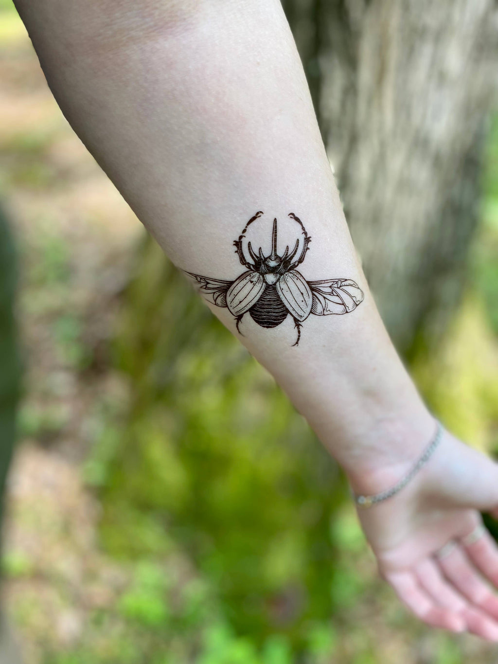 NatureTats- Rhinoceros Beetle Temporary Tattoo