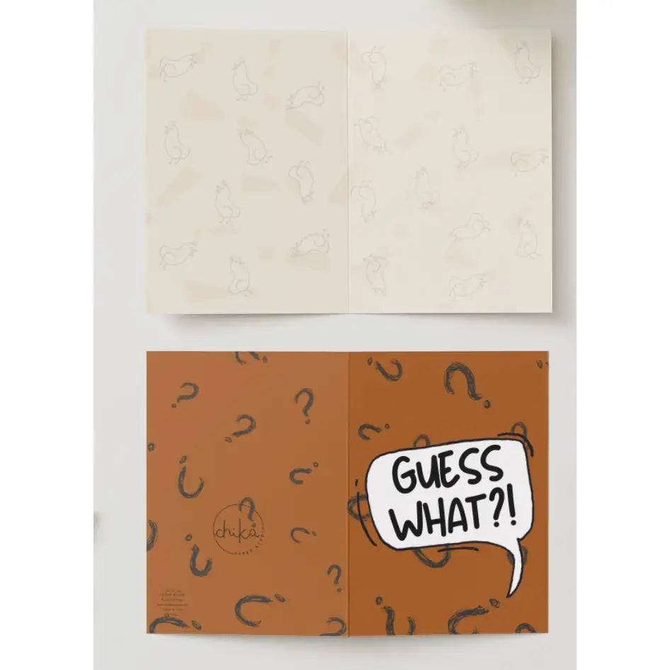 Chika Paper Studio- Guess What? Chicken Butt Card