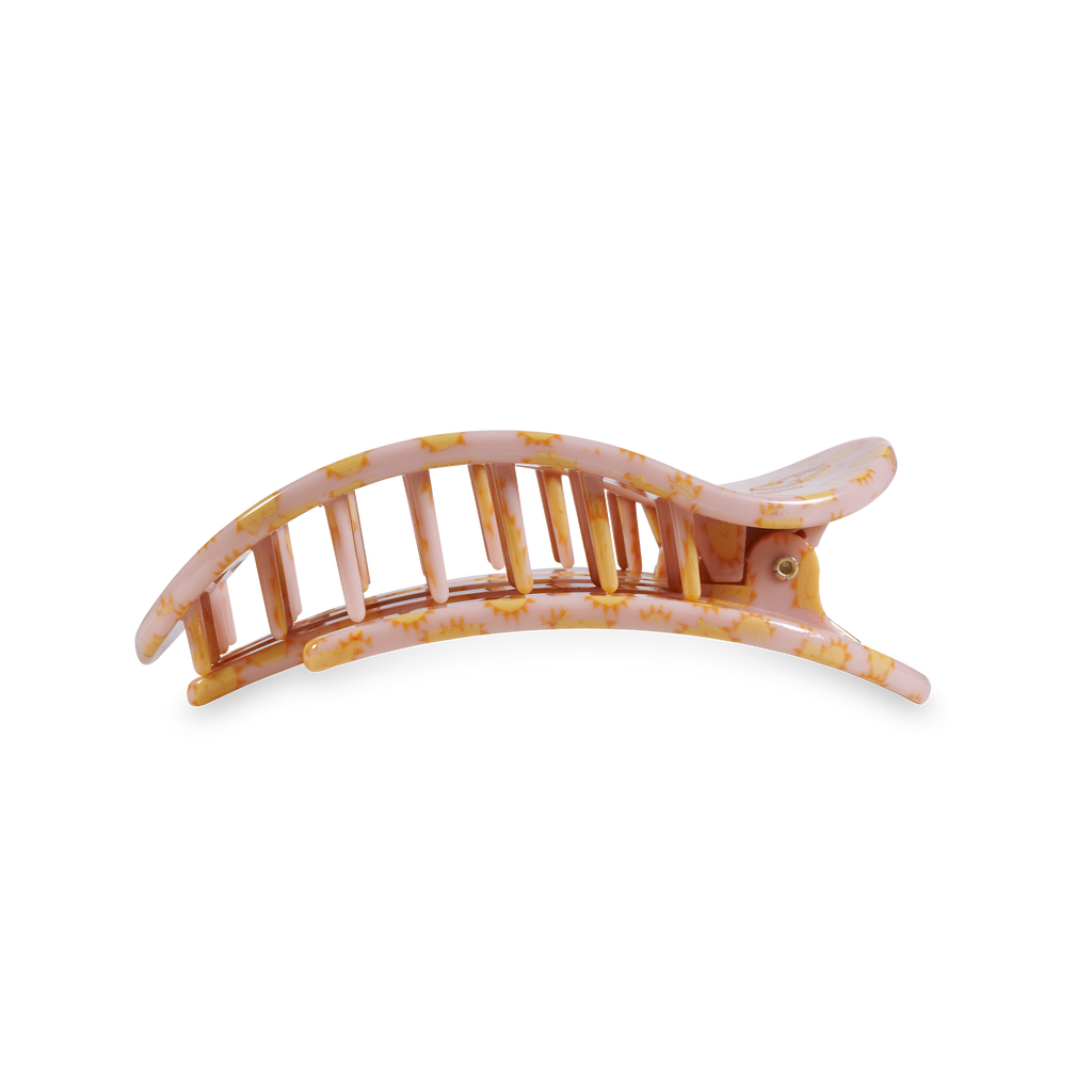 TELETIES- Round Flat Hair Clip | Medium | Sunny Days Ahead
