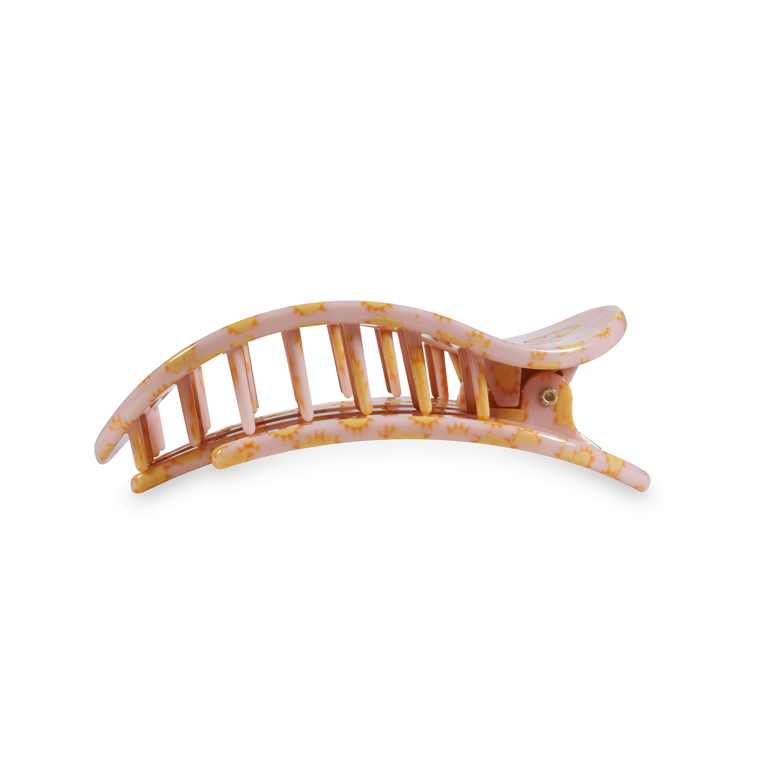 TELETIES- Round Flat Hair Clip | Medium | Sunny Days Ahead