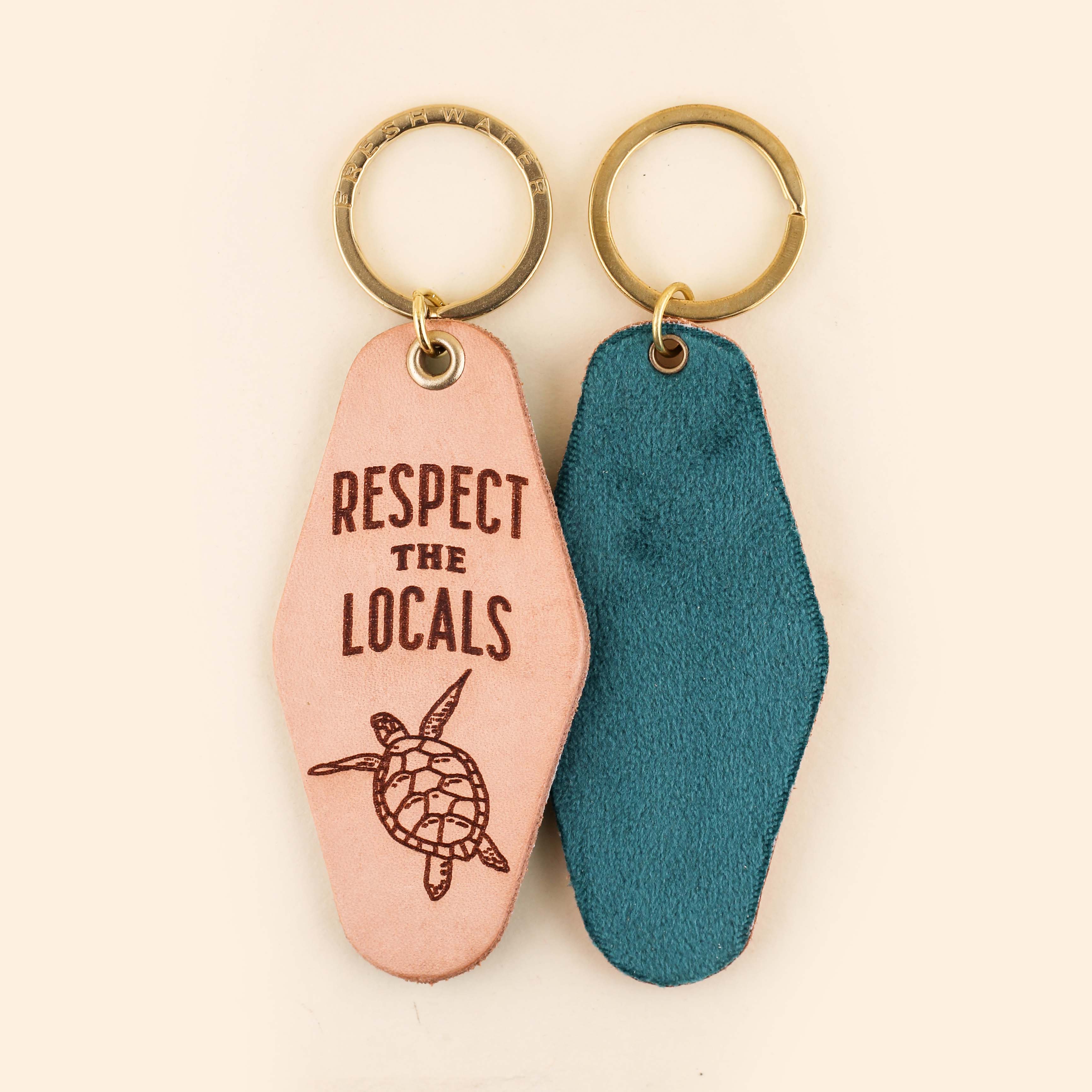 Freshwater Curated Goods- Respect The Locals Animals Hotel Keychain