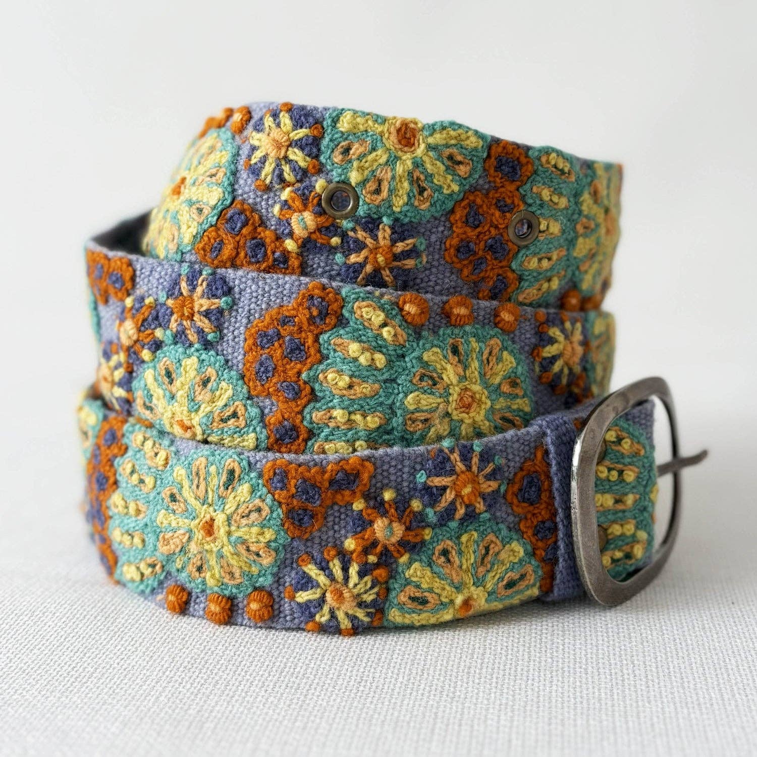Jenny Krauss- Cool Breeze Embroidered Wool Belt