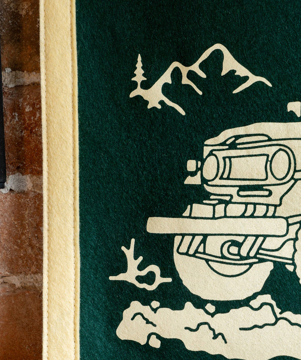 Oxford Pennant- Going to the Mountains is Going Home Camp Flag