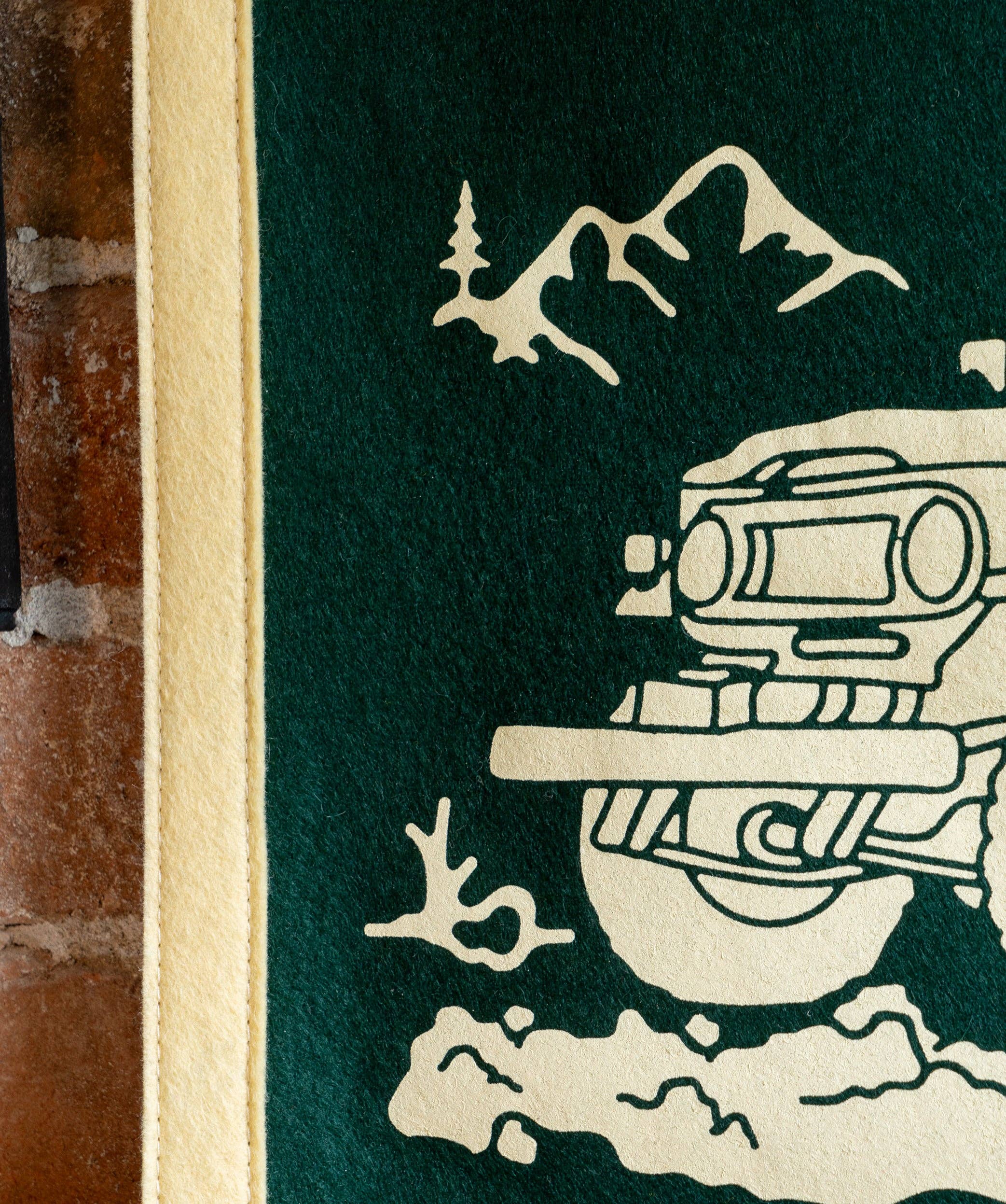 Oxford Pennant- Going to the Mountains is Going Home Camp Flag