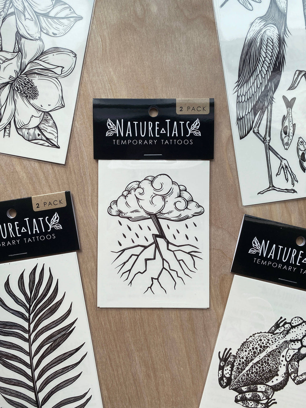 NatureTats- Storm Cloud Temporary Tattoo