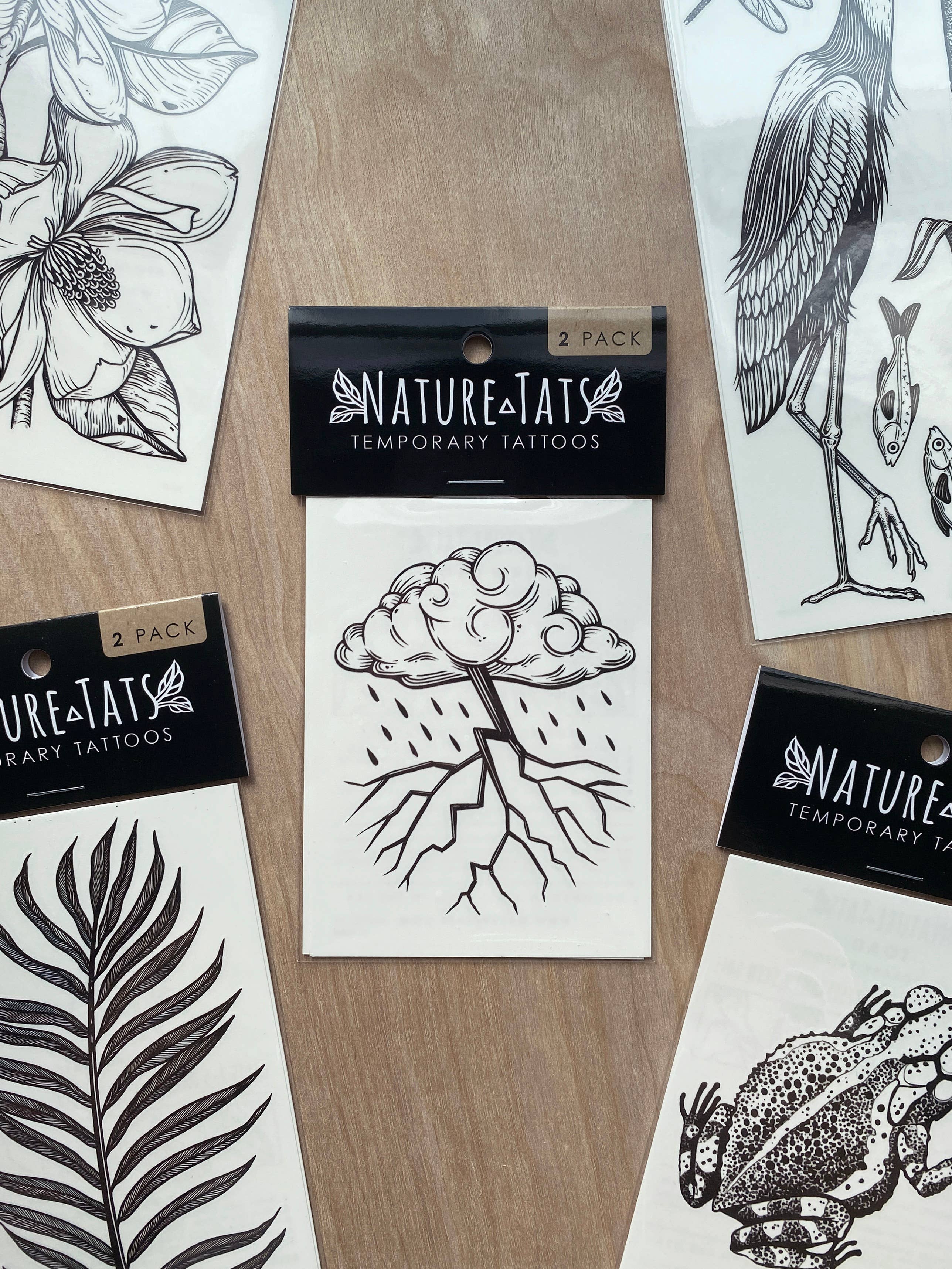 NatureTats- Storm Cloud Temporary Tattoo