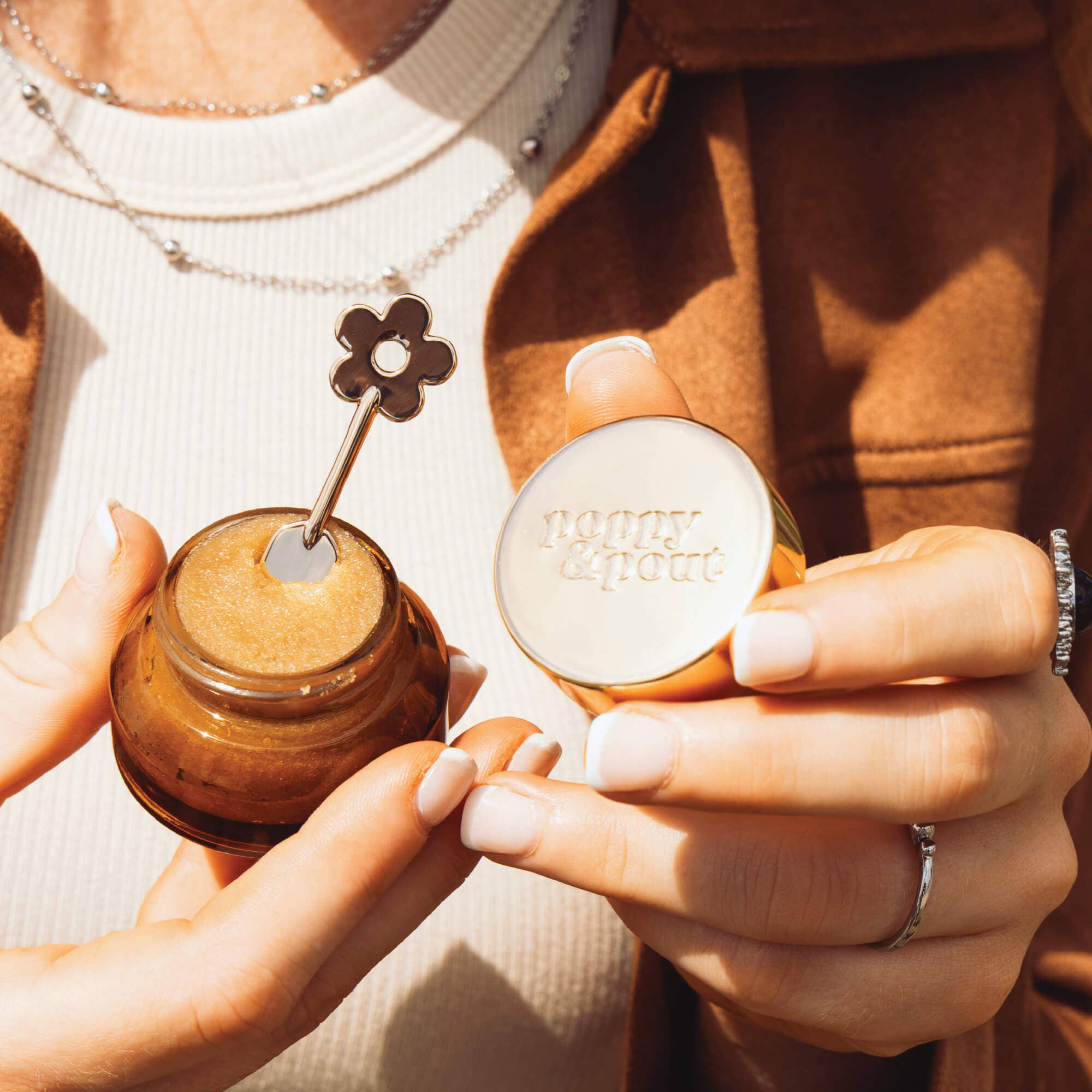 Poppy & Pout- Lip Scrub, Rhinestone Rodeo, Brown Sugar Bourbon