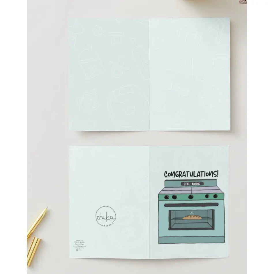 Chika Paper Studio- Bun in the Oven Card