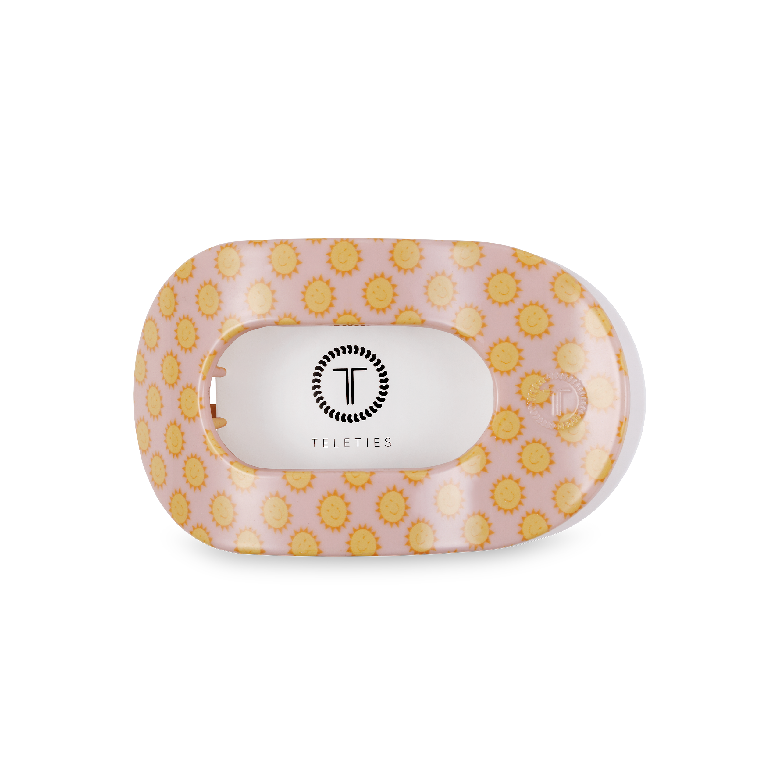 TELETIES- Round Flat Hair Clip | Medium | Sunny Days Ahead