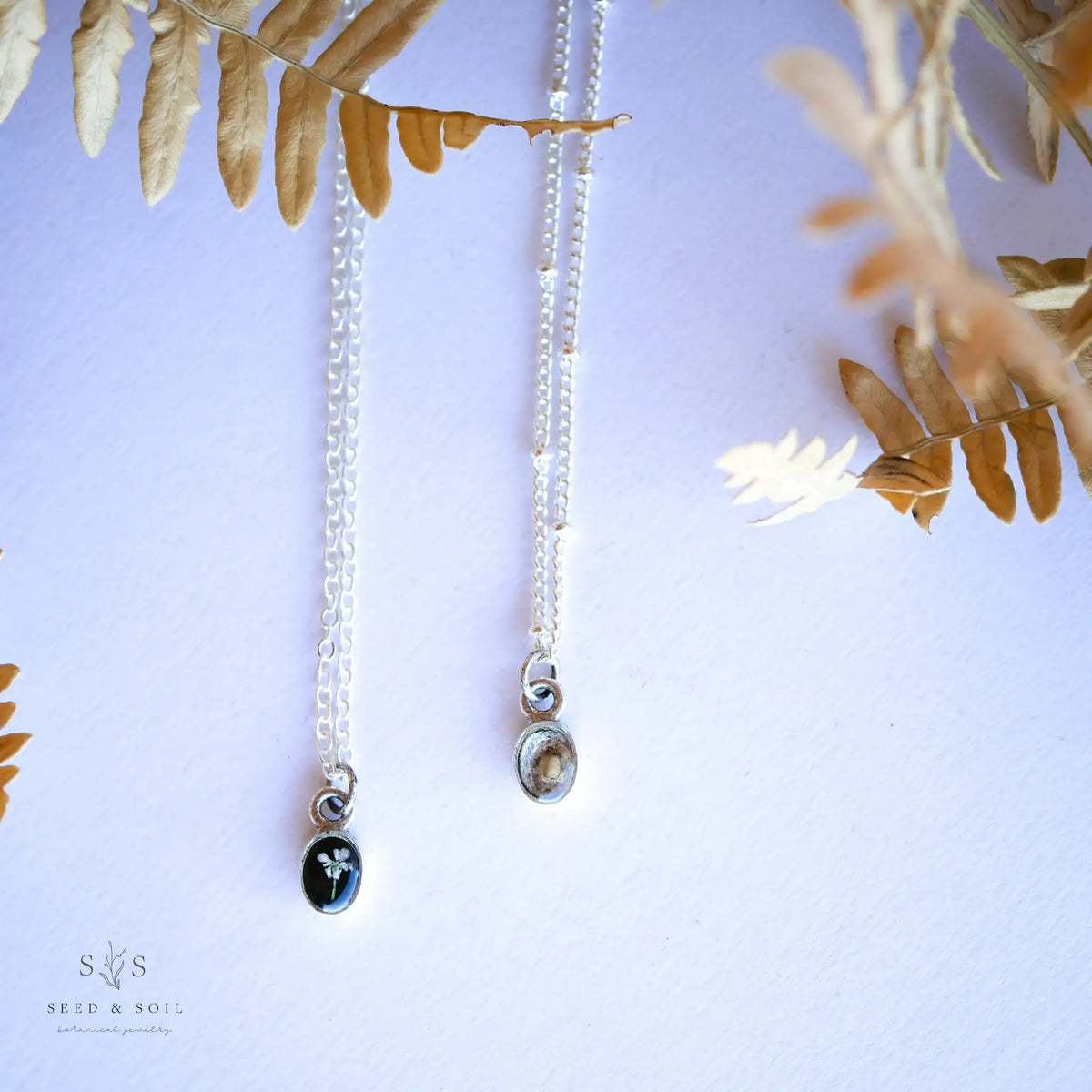Seed & Soil- Tiny Oval Necklace