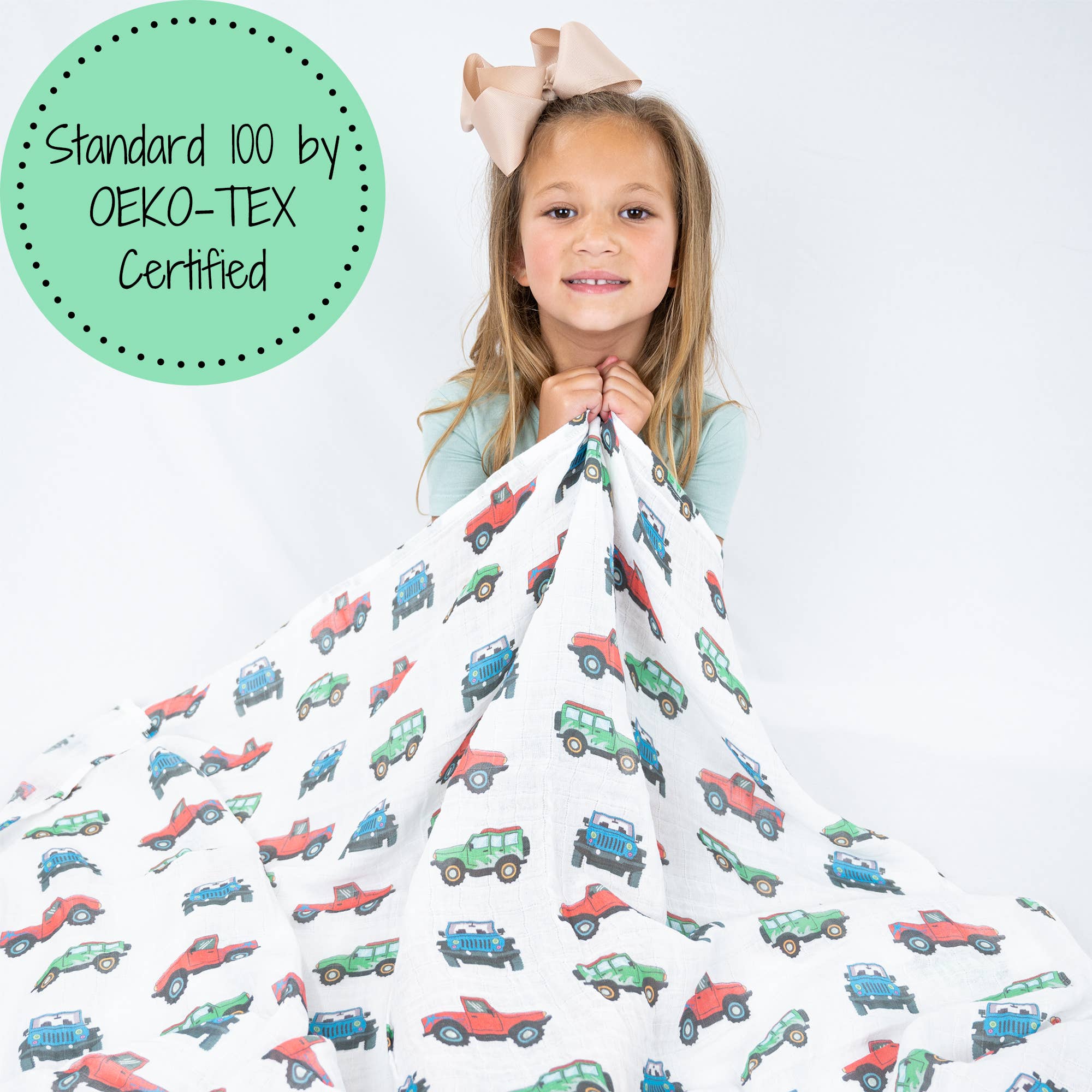 LollyBanks- Vroom Vroom Zoom Baby Muslin Swaddle Blanket