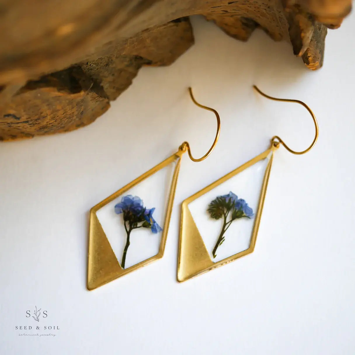 Seed & Soil- Hanging Terrarium Earrings