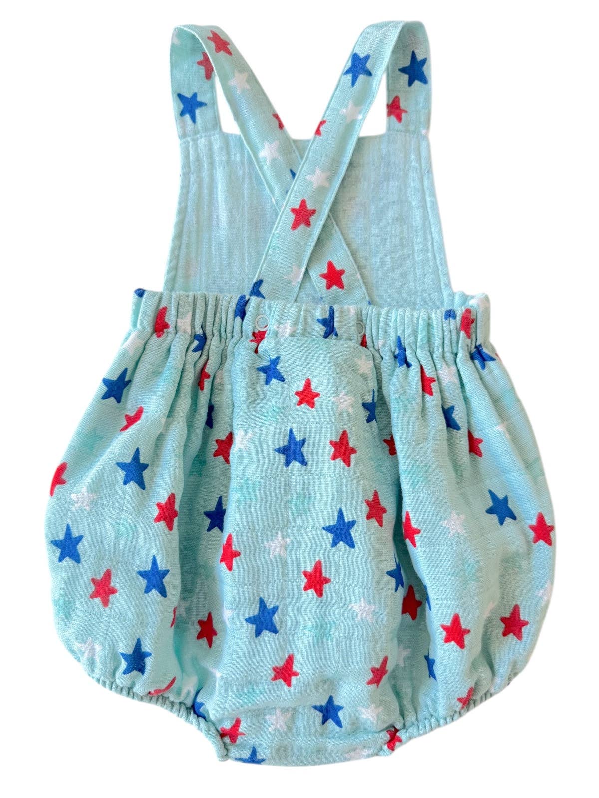 SIIX Collection- Splendid Stars Blue / Muslin Retro Sunsuit