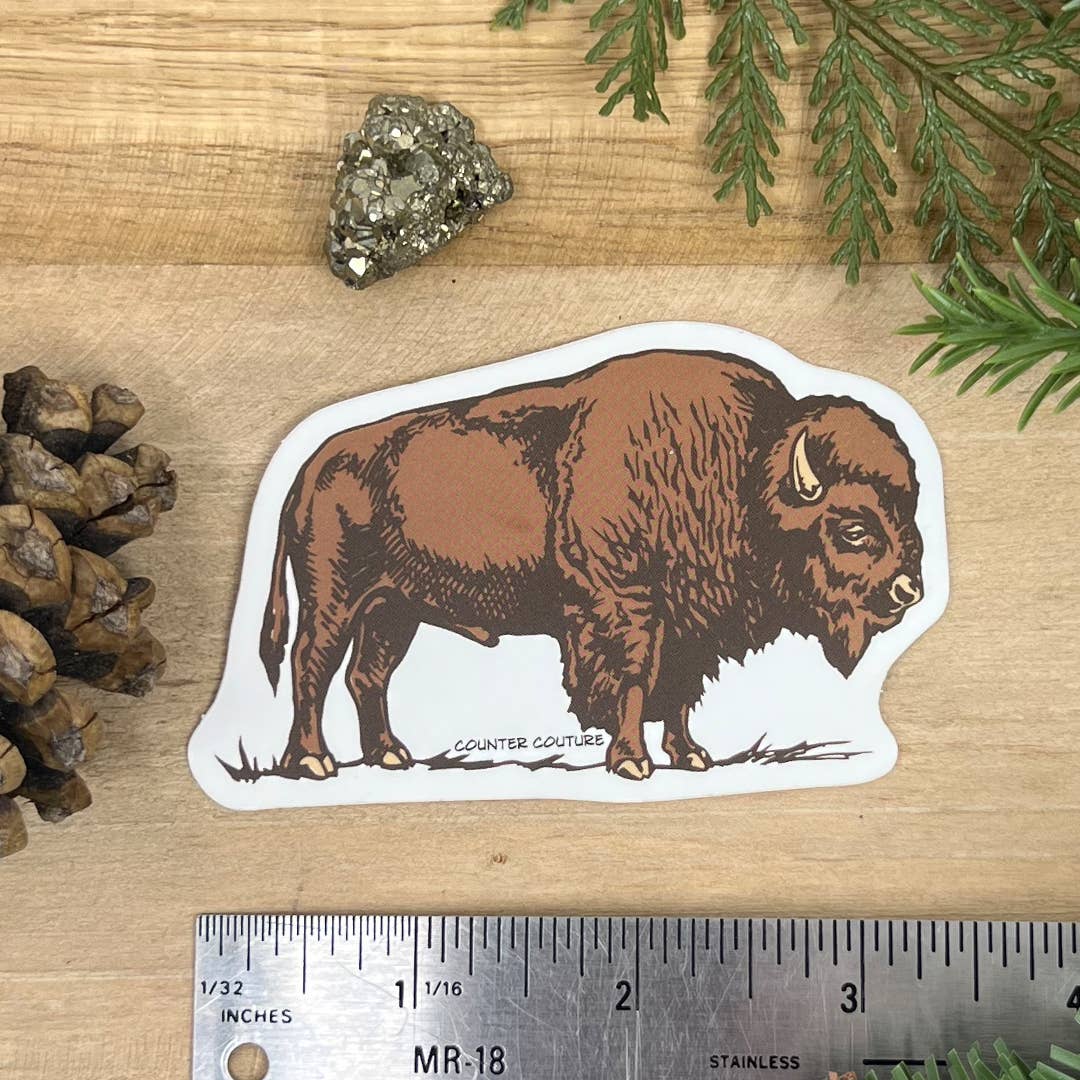 Counter Couture- Bison Sticker | Buffalo | Die Cut | Gifts