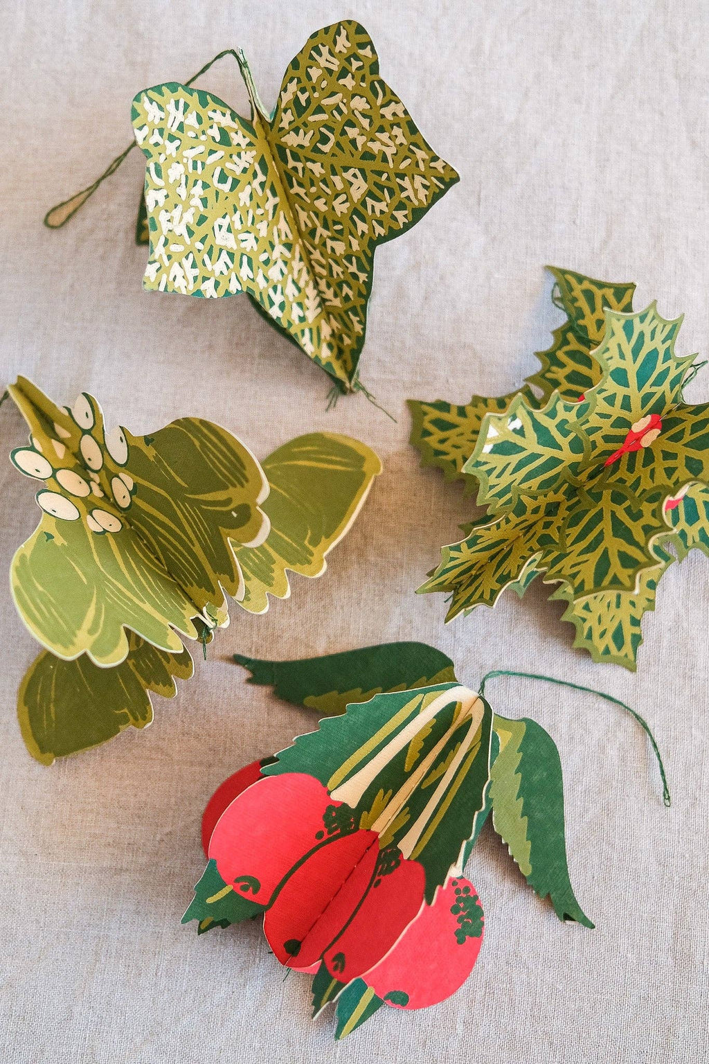 East End Press- Festive Foliage Paper Ornaments