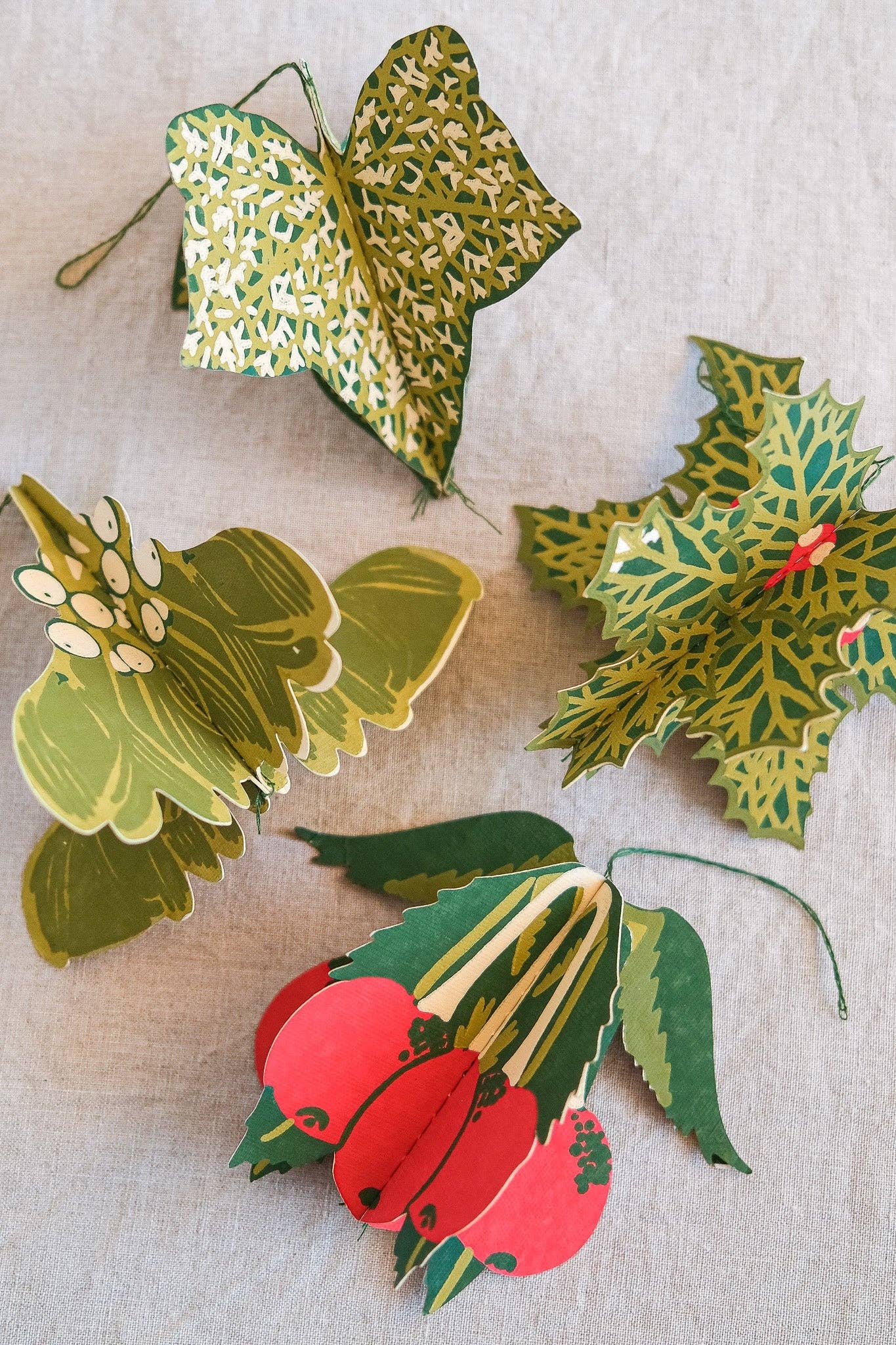 East End Press- Festive Foliage Paper Ornaments