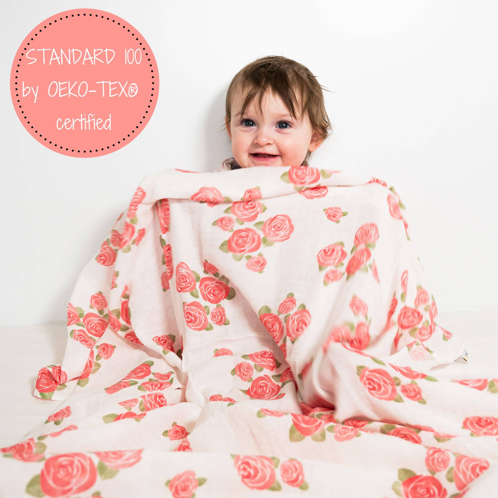 LollyBanks- Blooming Elegance Baby Muslin Swaddle Blanket