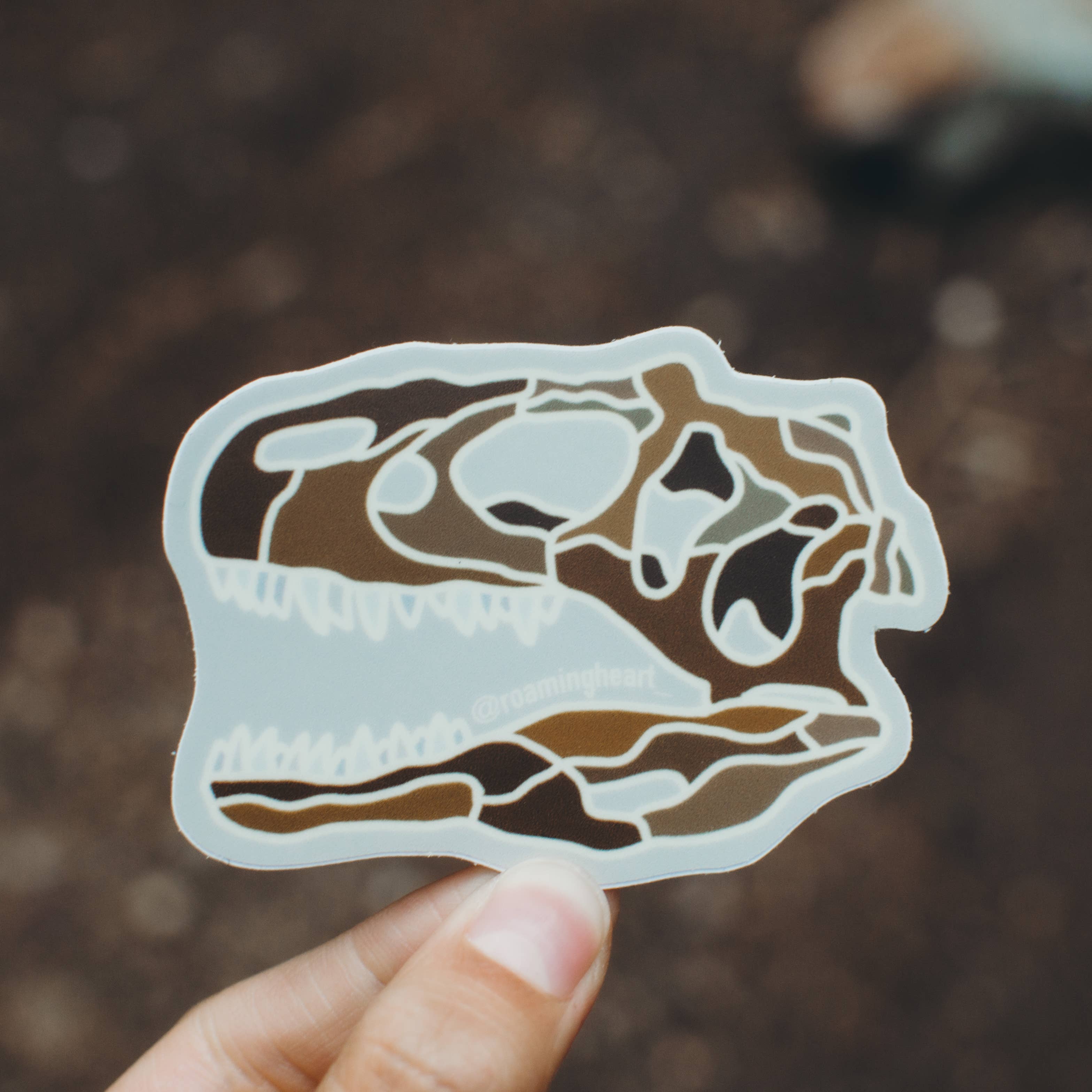 Roaming Heart- Dinosaur Fossil | Sticker