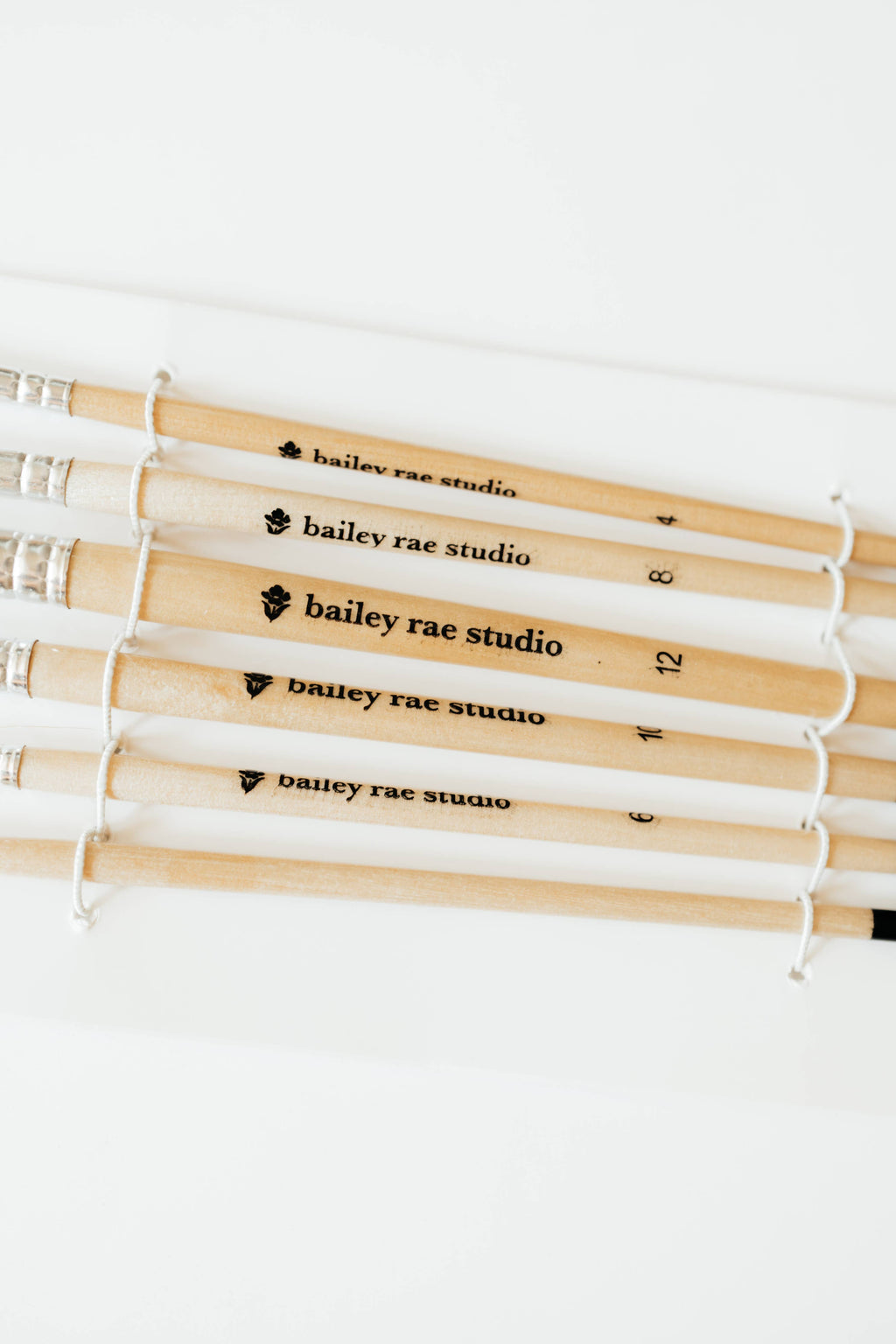 Bailey Rae Studio- Round Tip Watercolor Brush Set -- 6 piece