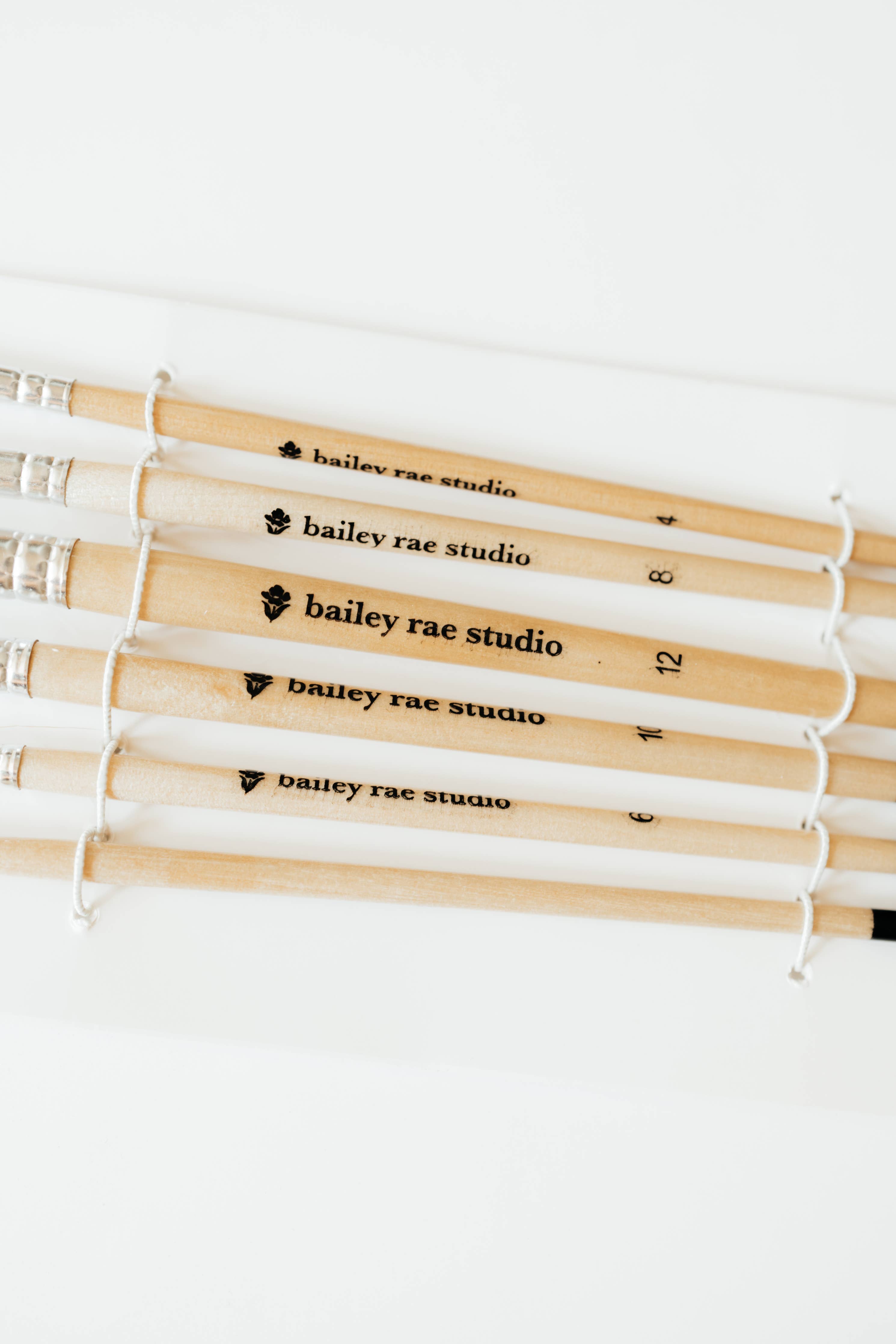 Bailey Rae Studio- Round Tip Watercolor Brush Set -- 6 piece