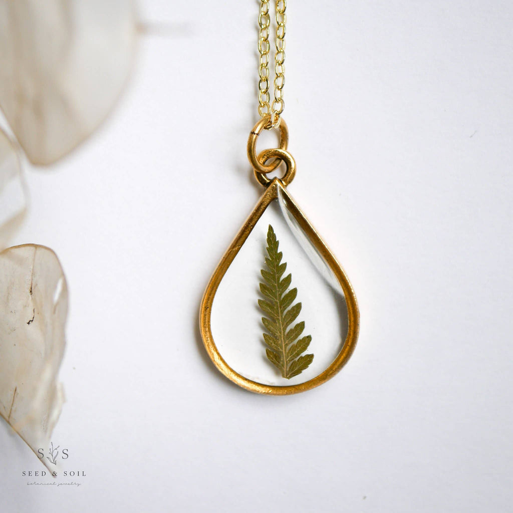 Seed & Soil- Large Teardrop Necklace