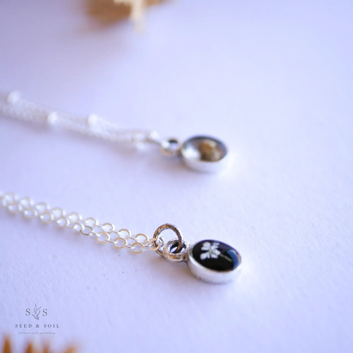 Seed & Soil- Tiny Oval Necklace