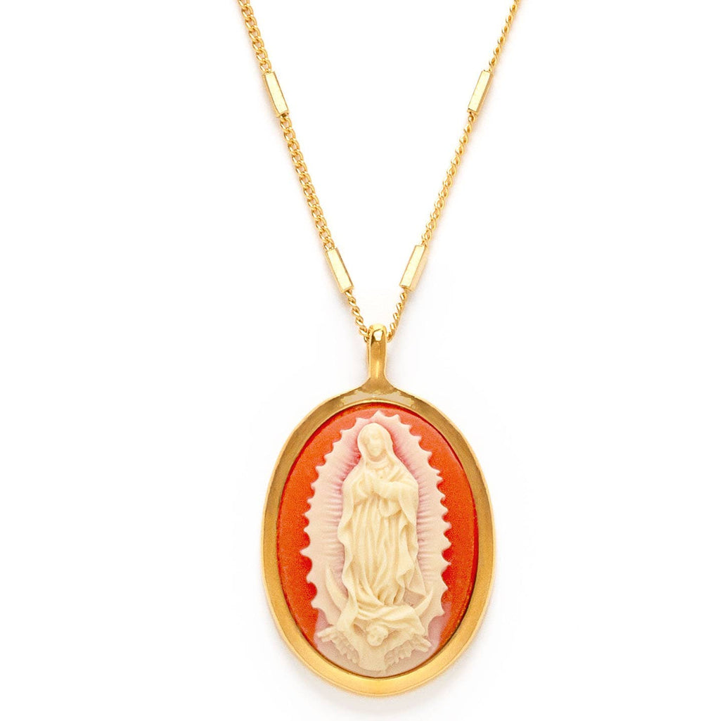 Amano Studio- Virgin of Guadalupe Vintage Cameo Necklace