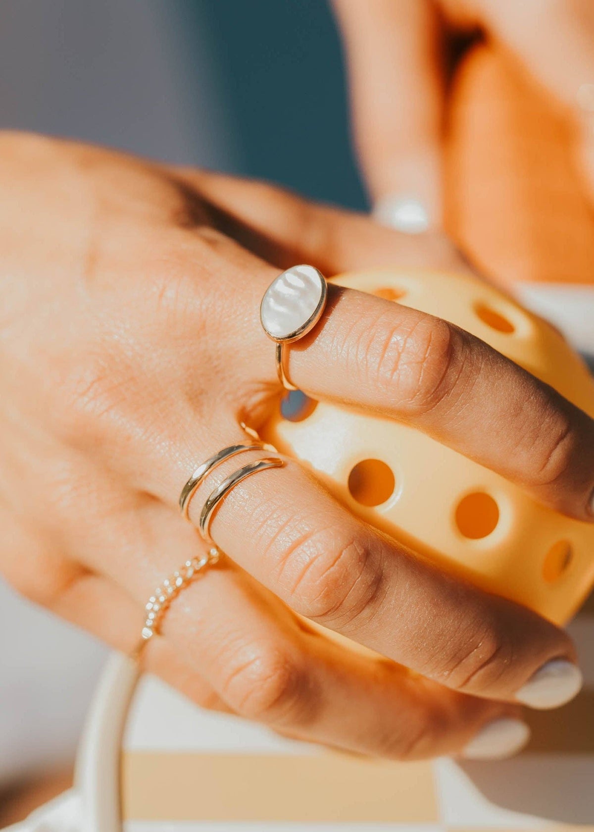 Hello Adorn- Del Mar Ring | 14kt Gold Fill + Sterling Silver
