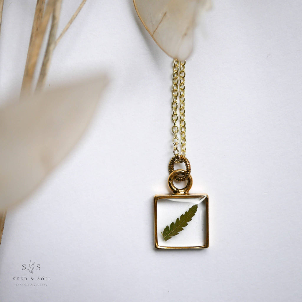 Seed & Soil- Small Square Pendant