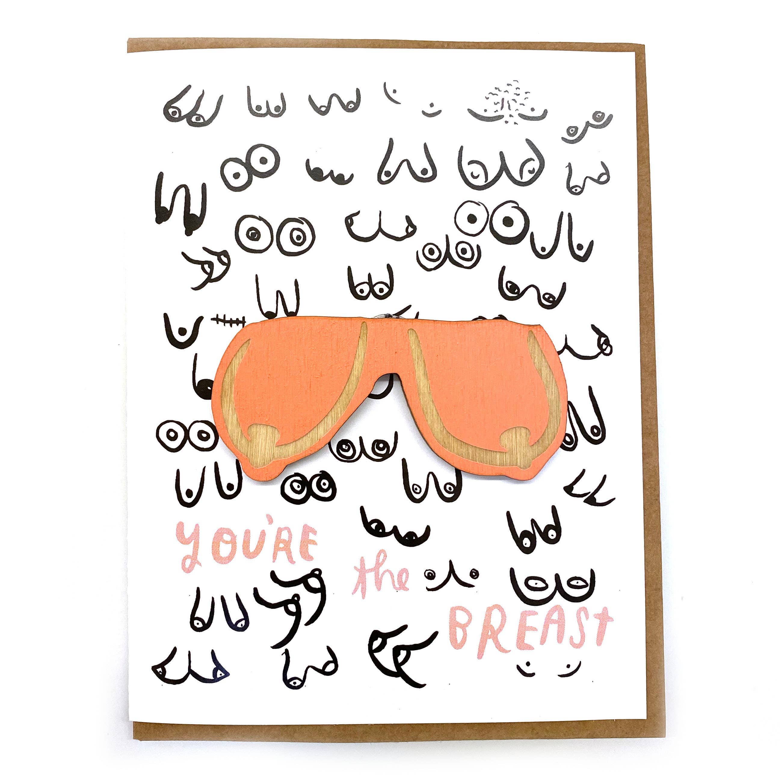 SnowMade- You're the Breast - Boob Magnet w/ Card