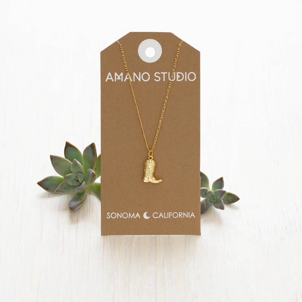 Amano Studio- Cowboy Boot Charm Necklace