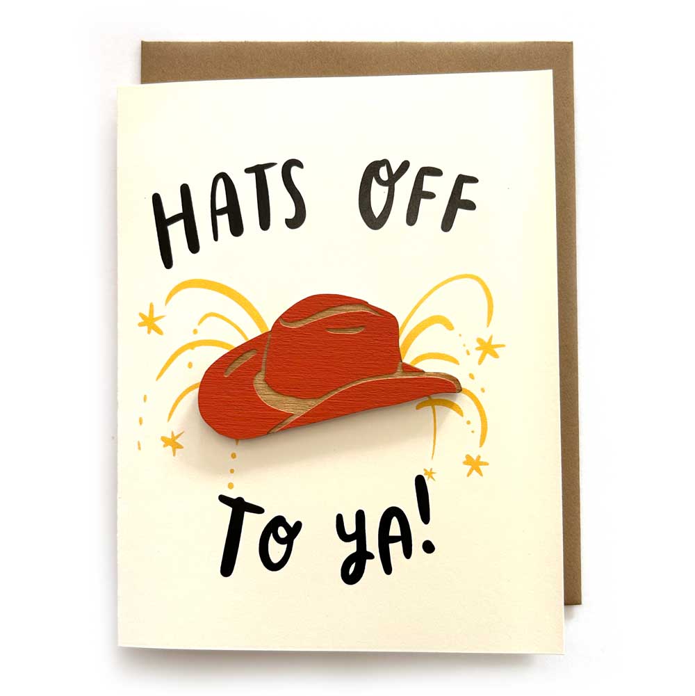 SnowMade- Hats Off - Cowboy Hat Magnet w/ Card