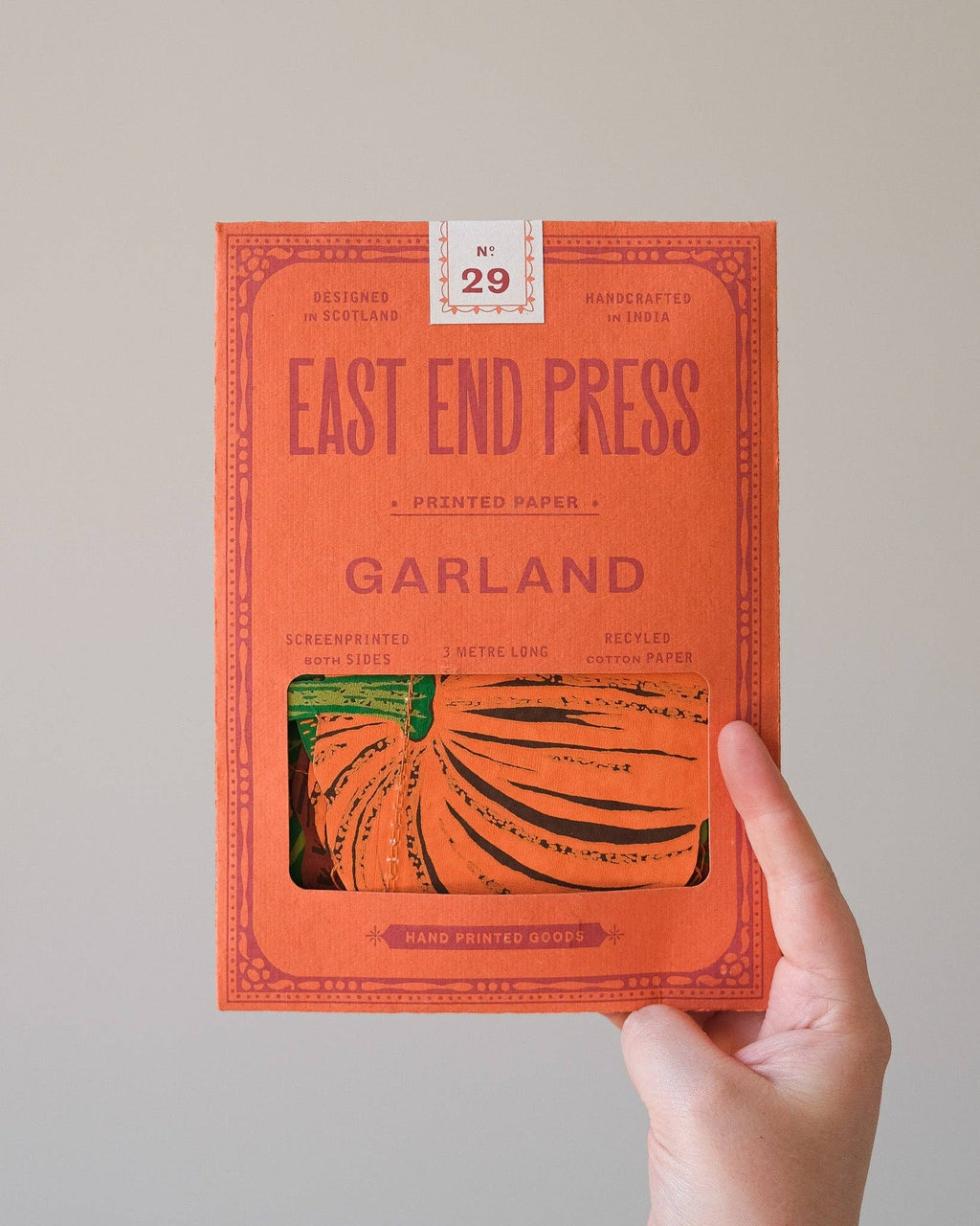 East End Press- Pumpkin Sewn Garland