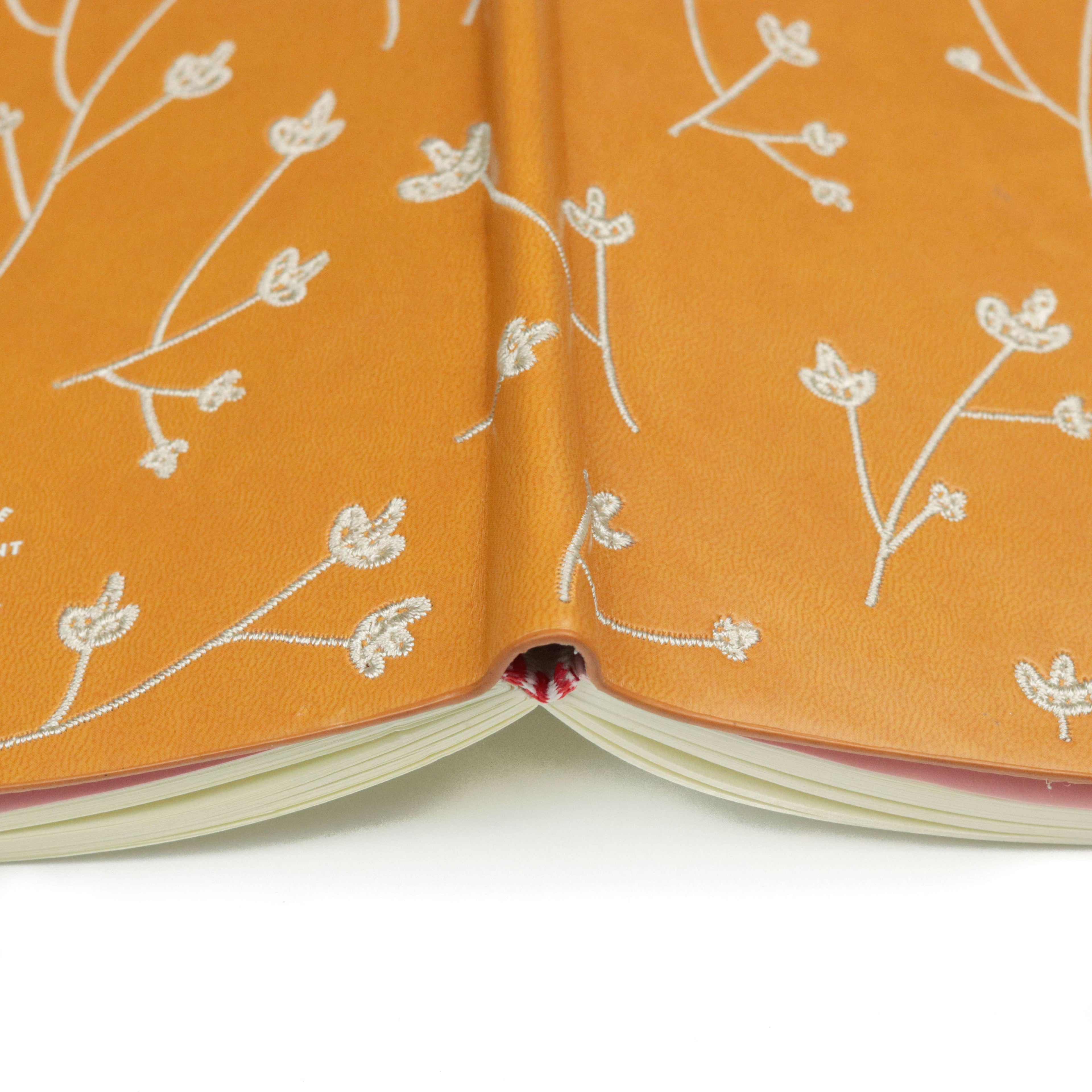 Denik- Samantha Embroidered Layflat Journal Notebook