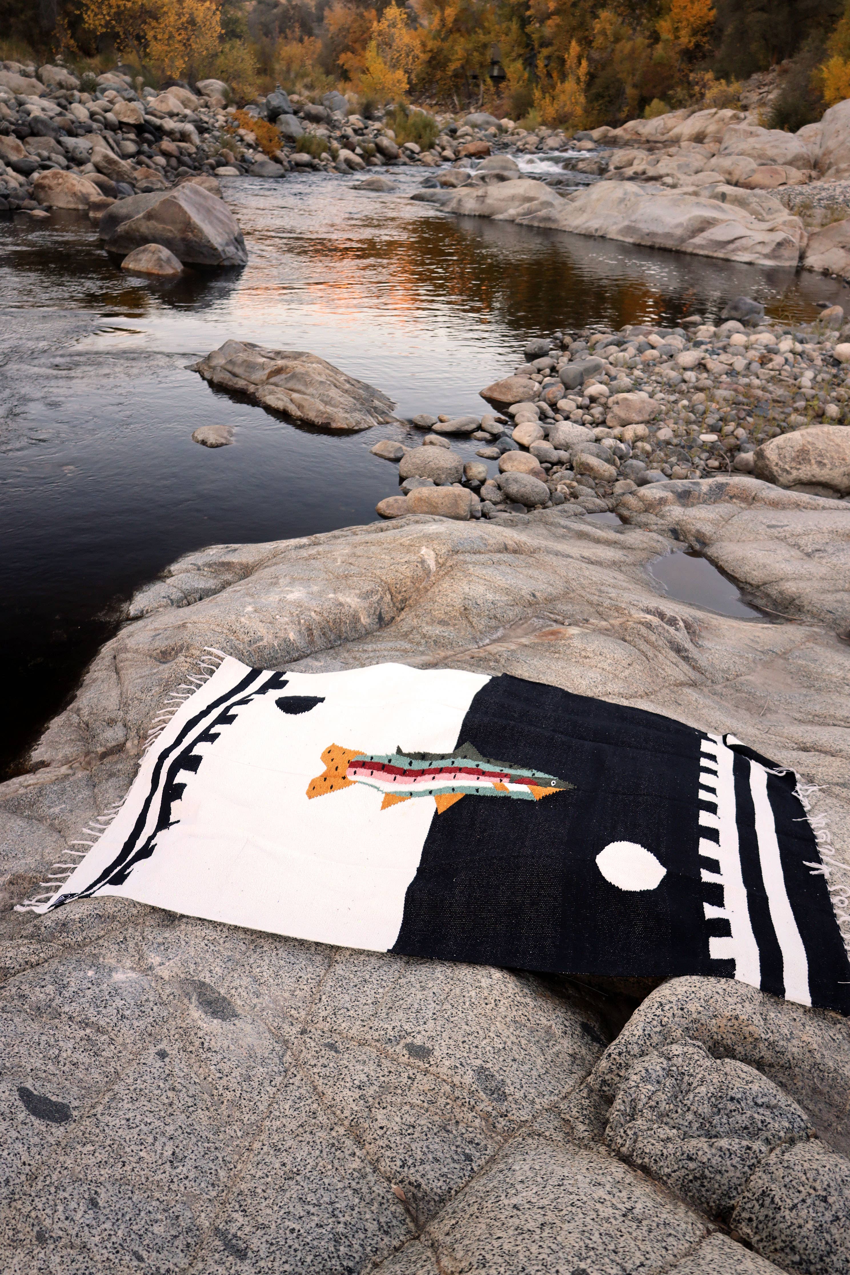 River Fish Limited Edition Handwoven Blanket - Thumbnail 3