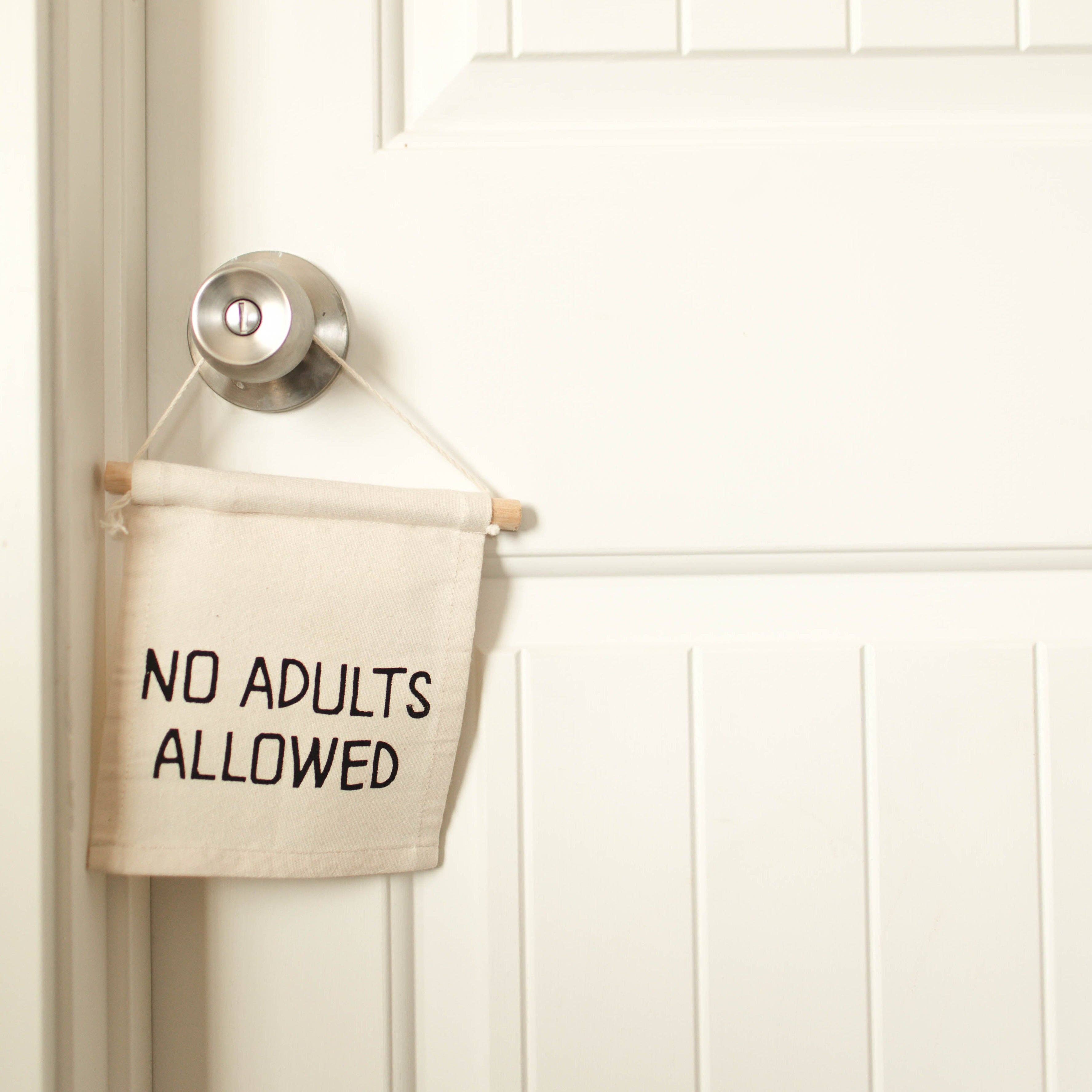Imani Collective- No adults allowed hang sign