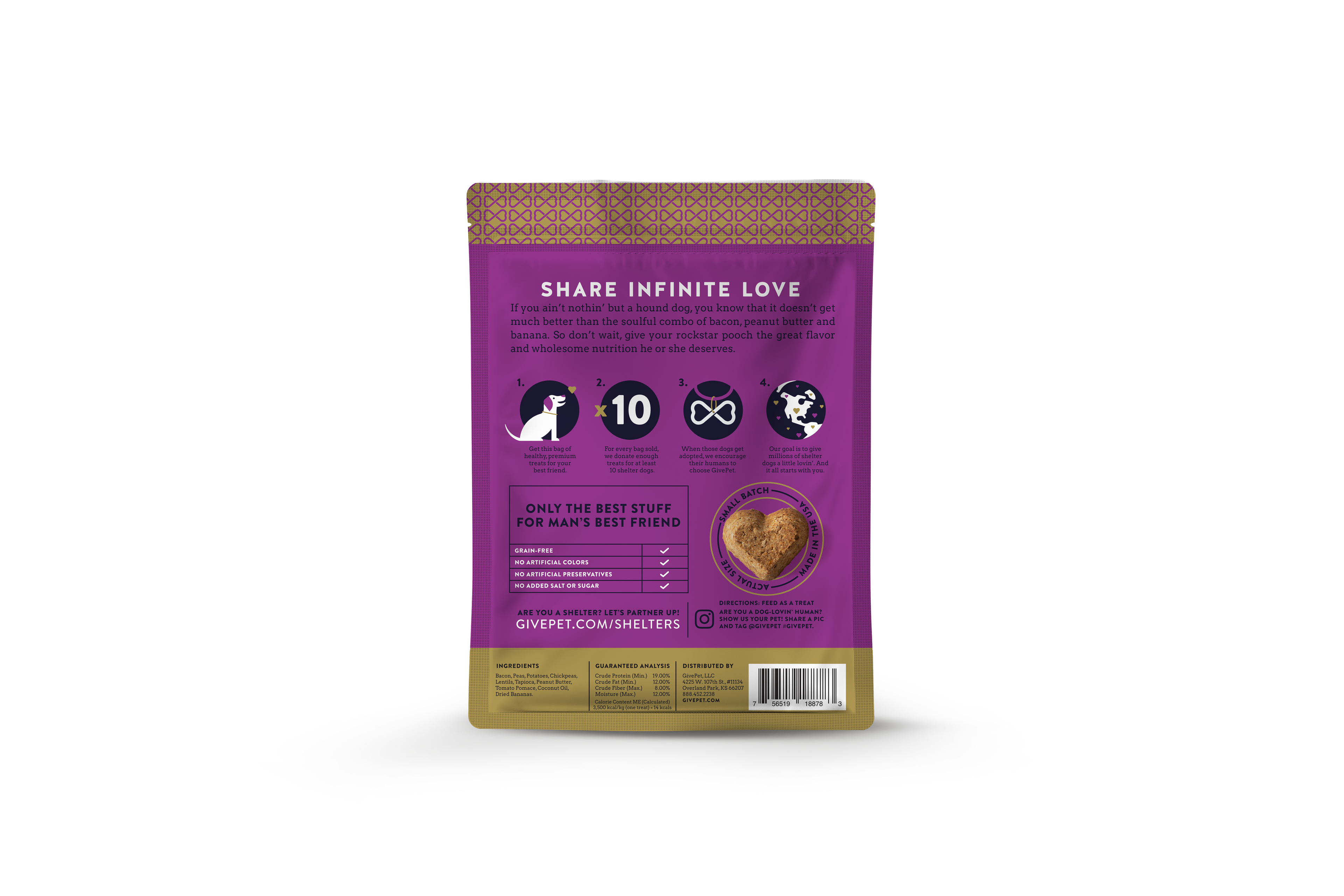 GivePet-  Doghouse Rock Dog 11oz. Baked Biscuit Treats
