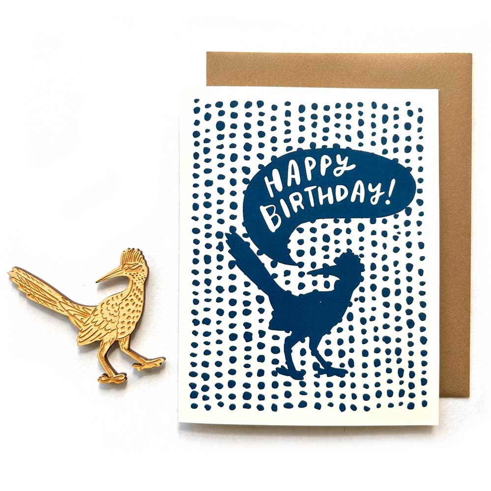 SnowMade- Happy Birthday Roadrunner Magnet w/ Card