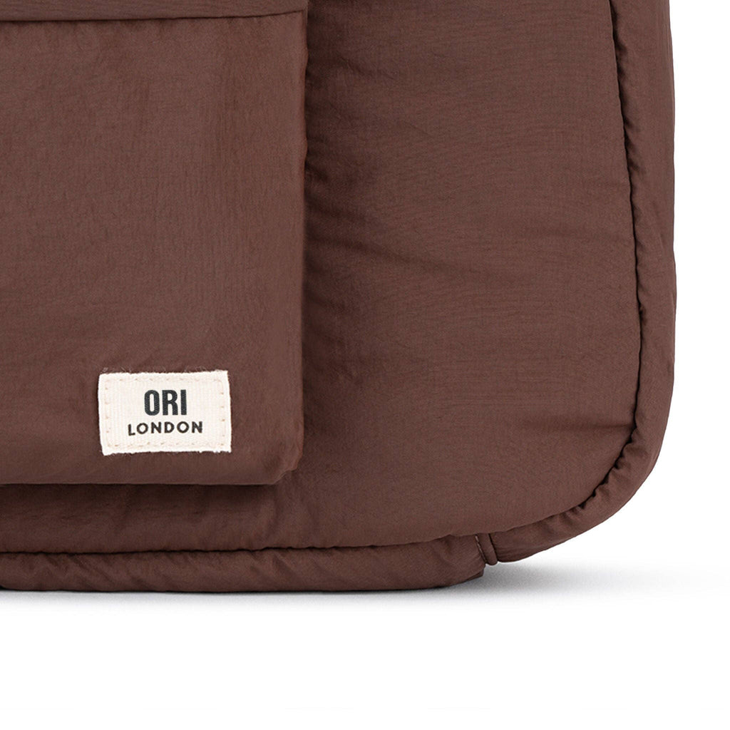 ORI London- Belsize Crossbody Bag in Chocolate Taslon
