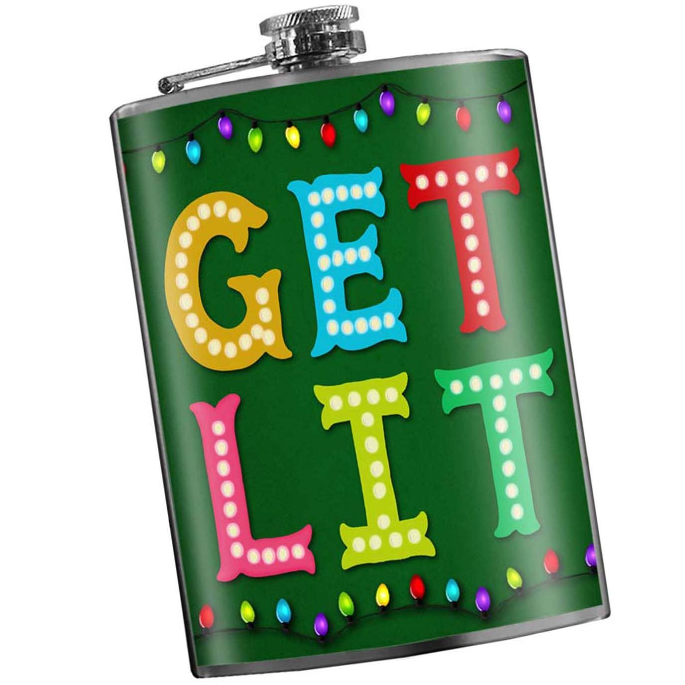 Lucky Jack- Flask - Get Lit, Christmas