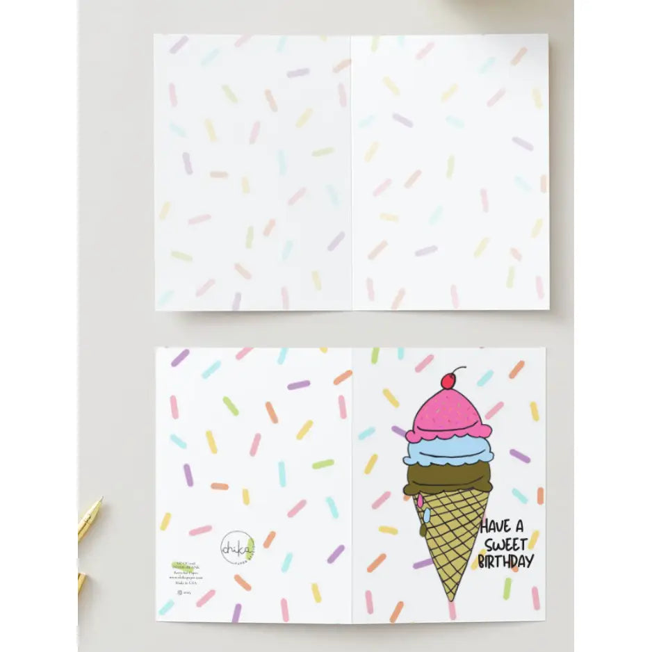 Chika Paper Studio- Sweet Birthday Card